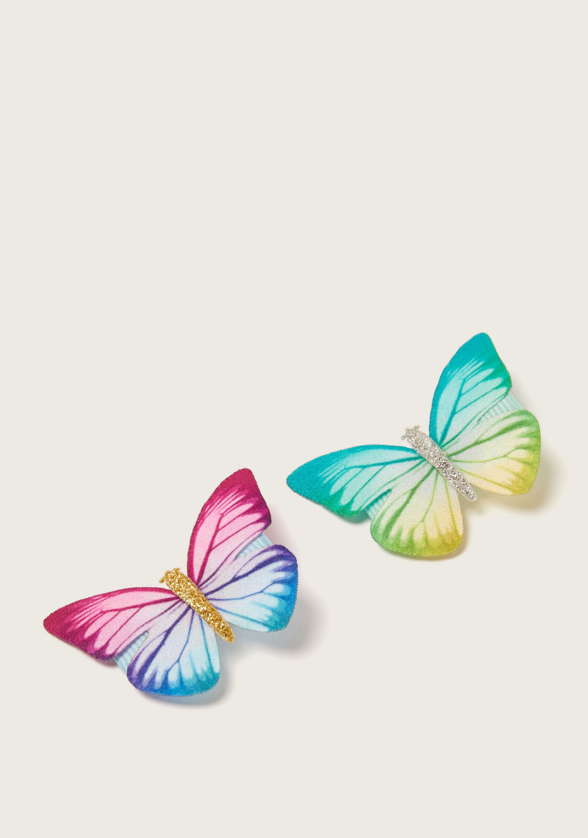 Charmz Butterfly Accented Hair Clip - Set of 2-Hair Accessories-image-0
