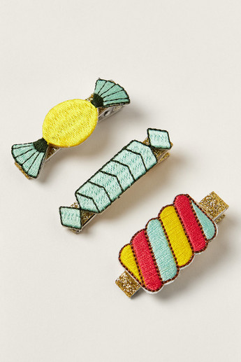 Charmz Embroidered Hair Clip - Set of 3