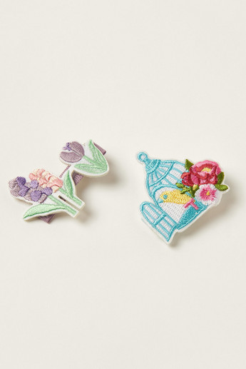 Charmz Embroidered Hair Clip - Set of 2