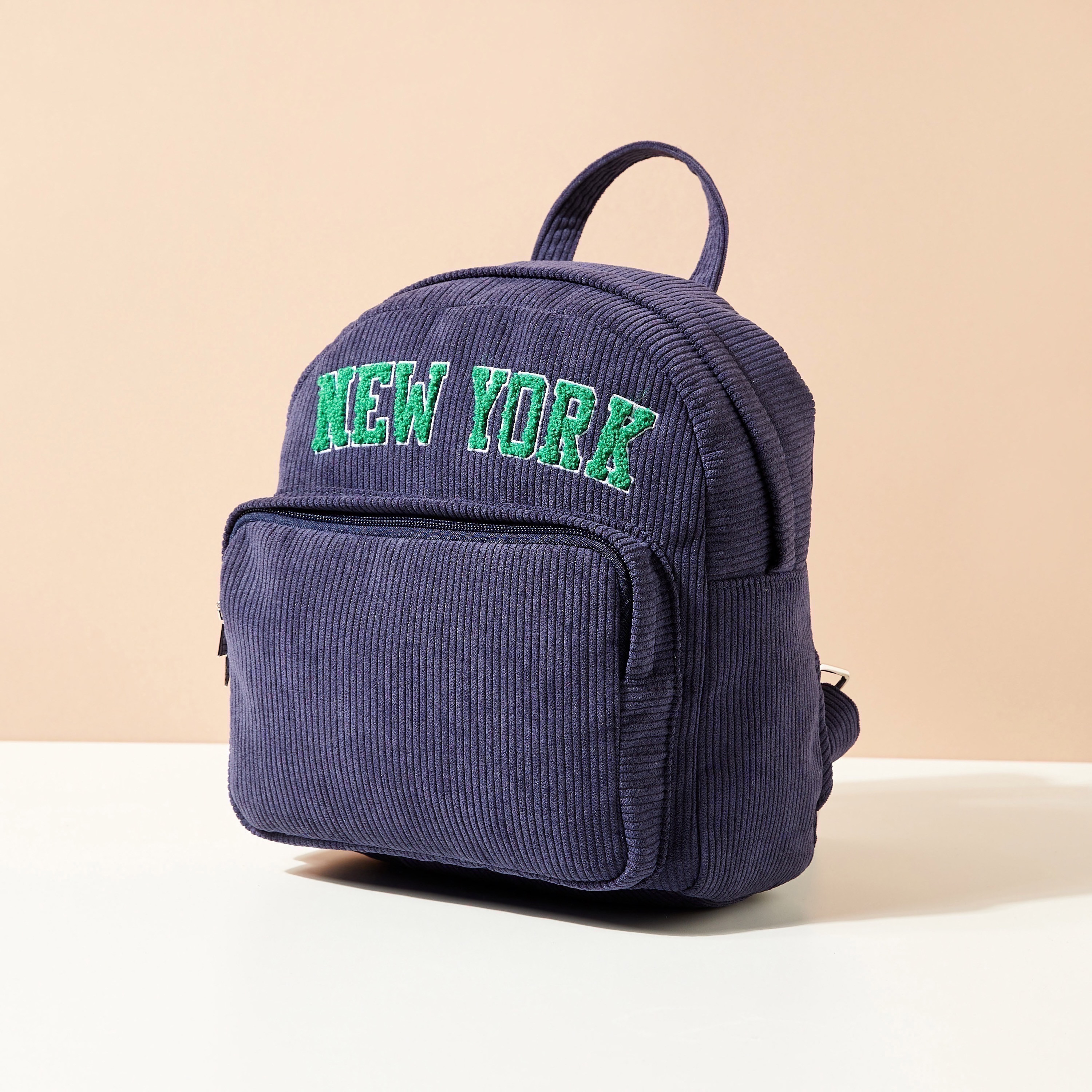 شنطة ظهر بارزة الملمس بسحاب إغلاق من ميستوتس - 26x13x28 سم-women-bagsandwallets-backpacks-image-3