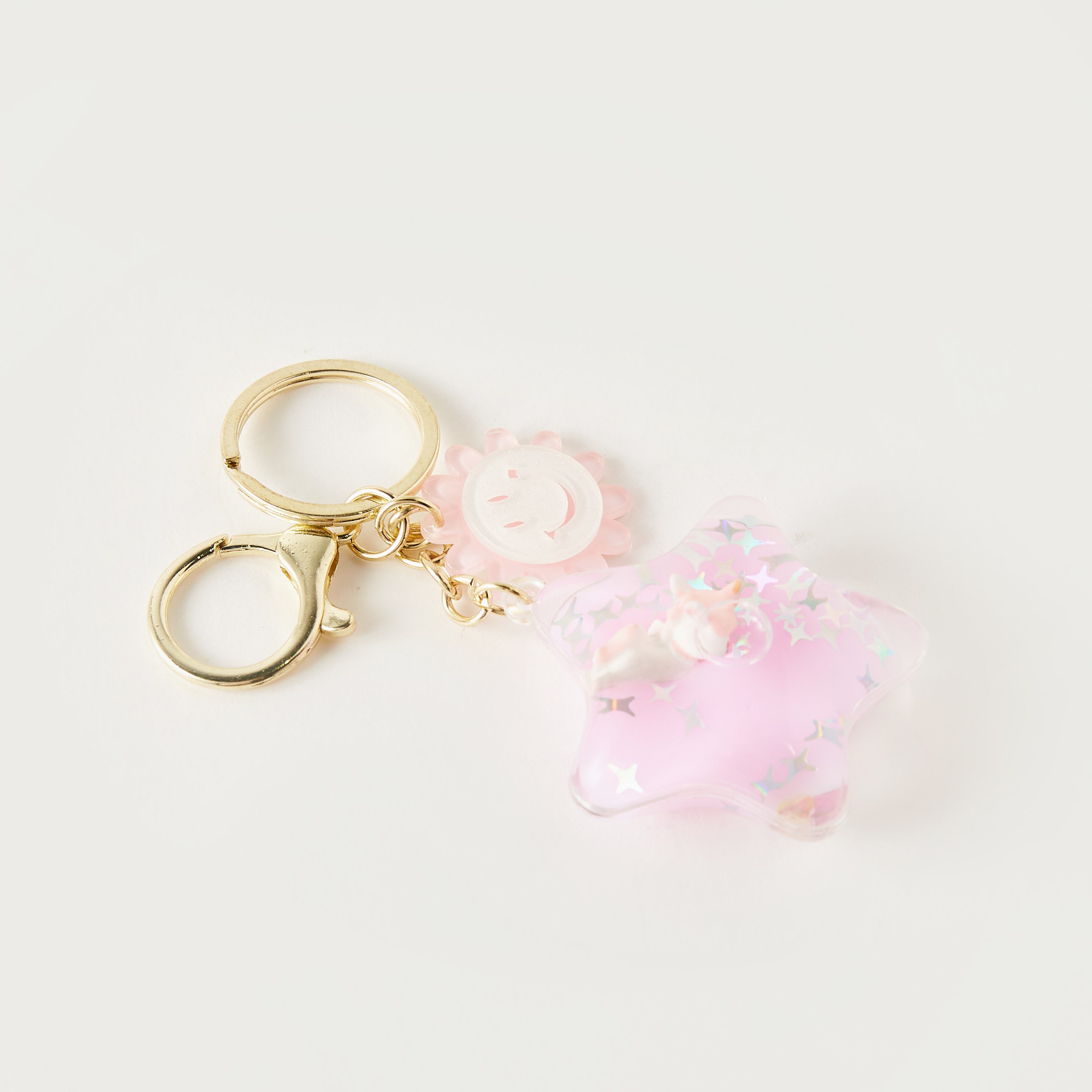 Star Shaped Key Ring with Sun Charm-girls-accessories-keyringsandbagcharms-image-2
