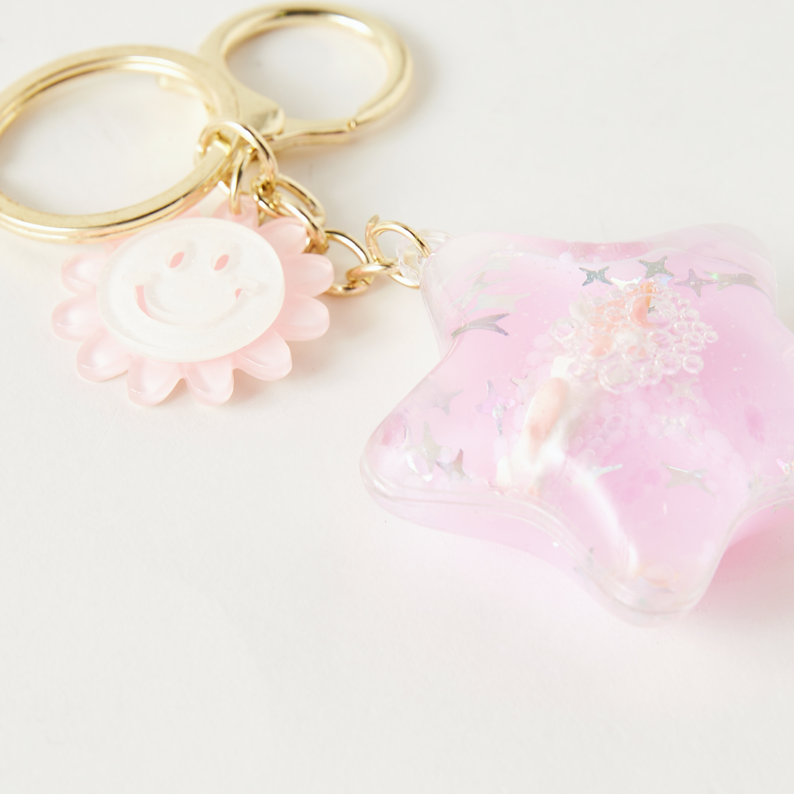 Star Shaped Key Ring with Sun Charm-girls-accessories-keyringsandbagcharms-image-3
