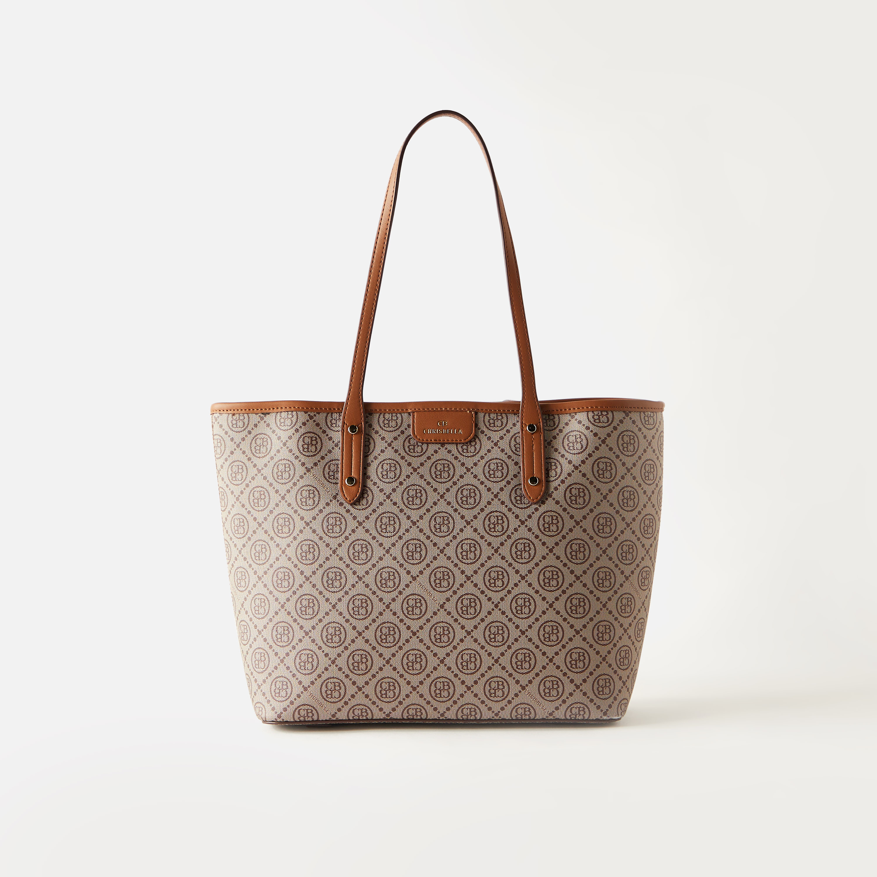 Chrisbella Printed Tote Bag with Double Handles-women-bagsandwallets-handbags-image-1