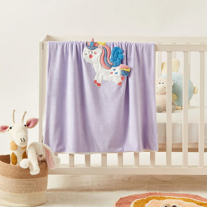 Juniors Unicorn Embroidered Blanket - 100x75 cms