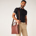 Duchini Solid Portfolio Bag with Detachable Strap and Zip Closure-Men%27s Handbags-thumbnail-0