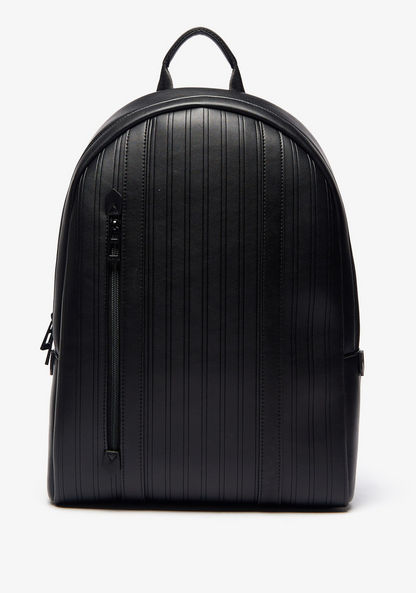 Duchini Textured Backpack with Adjustable Straps and Zip Closure-Men%27s Handbags-image-1