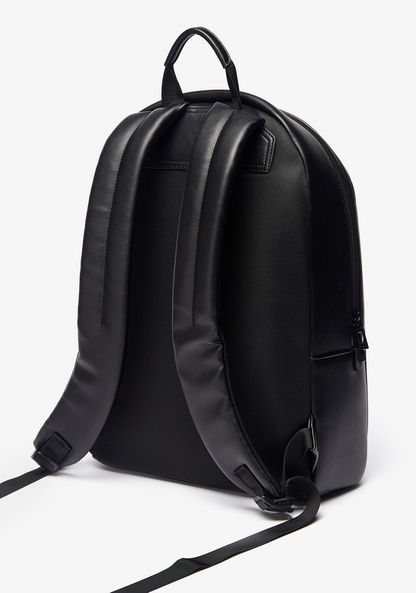 Duchini Textured Backpack with Adjustable Straps and Zip Closure-Men%27s Handbags-image-2