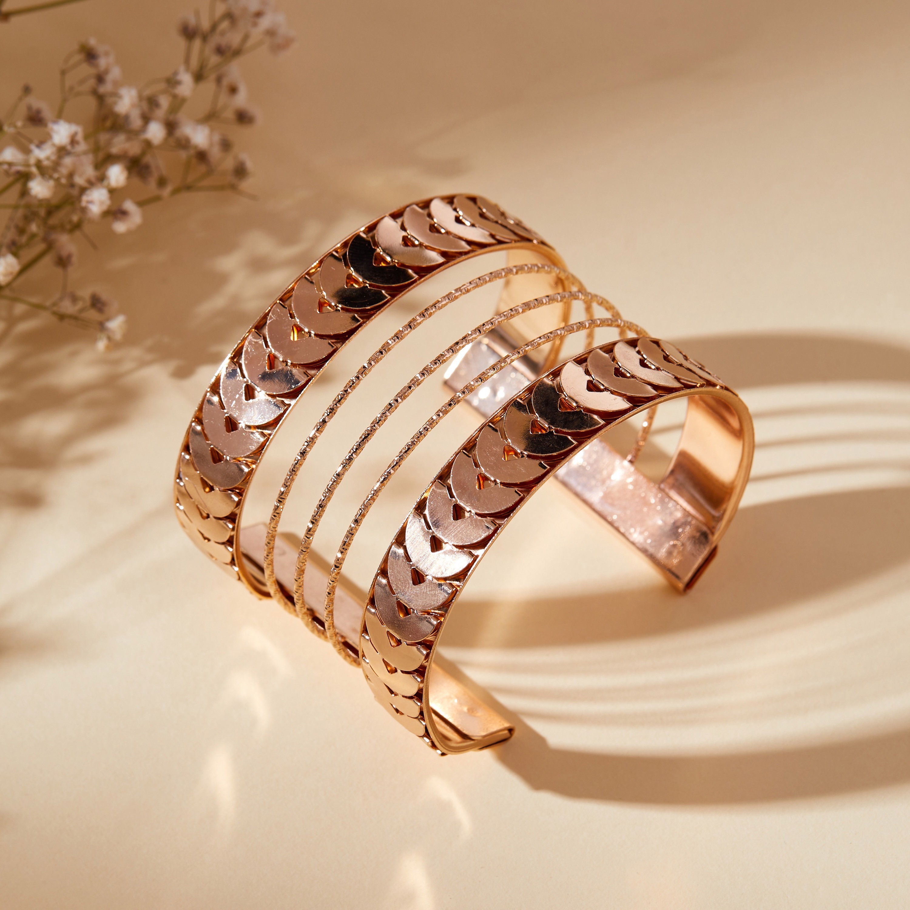 Metallic Cuff Bangle-women-watchesandjewellery-jewellery-banglesandbracelets-image-1