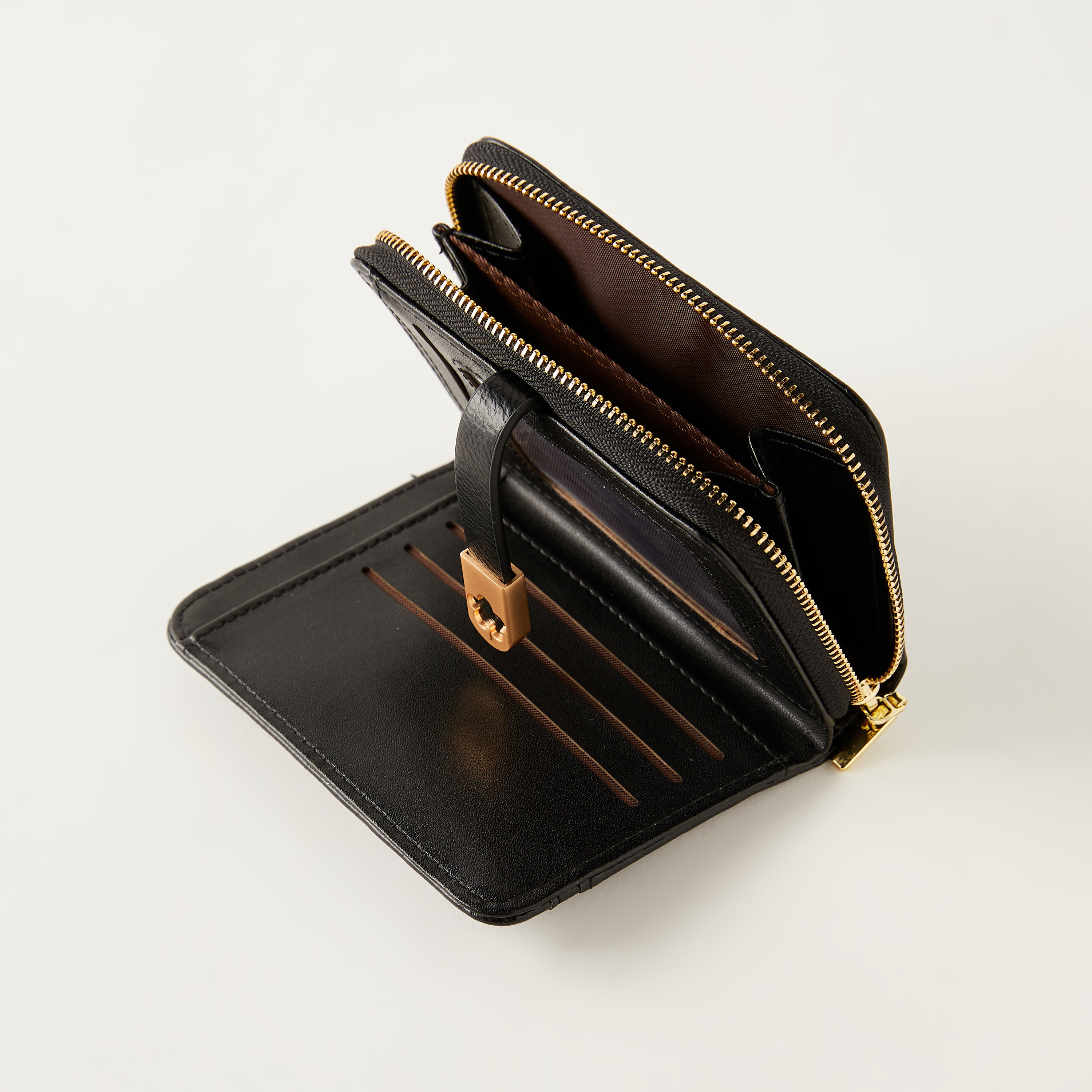 محفظة بسحاب حول المحفظة بطبعة زهور من ساشا بتفاصيل مقصوصة-women-bagsandwallets-wallets-image-4