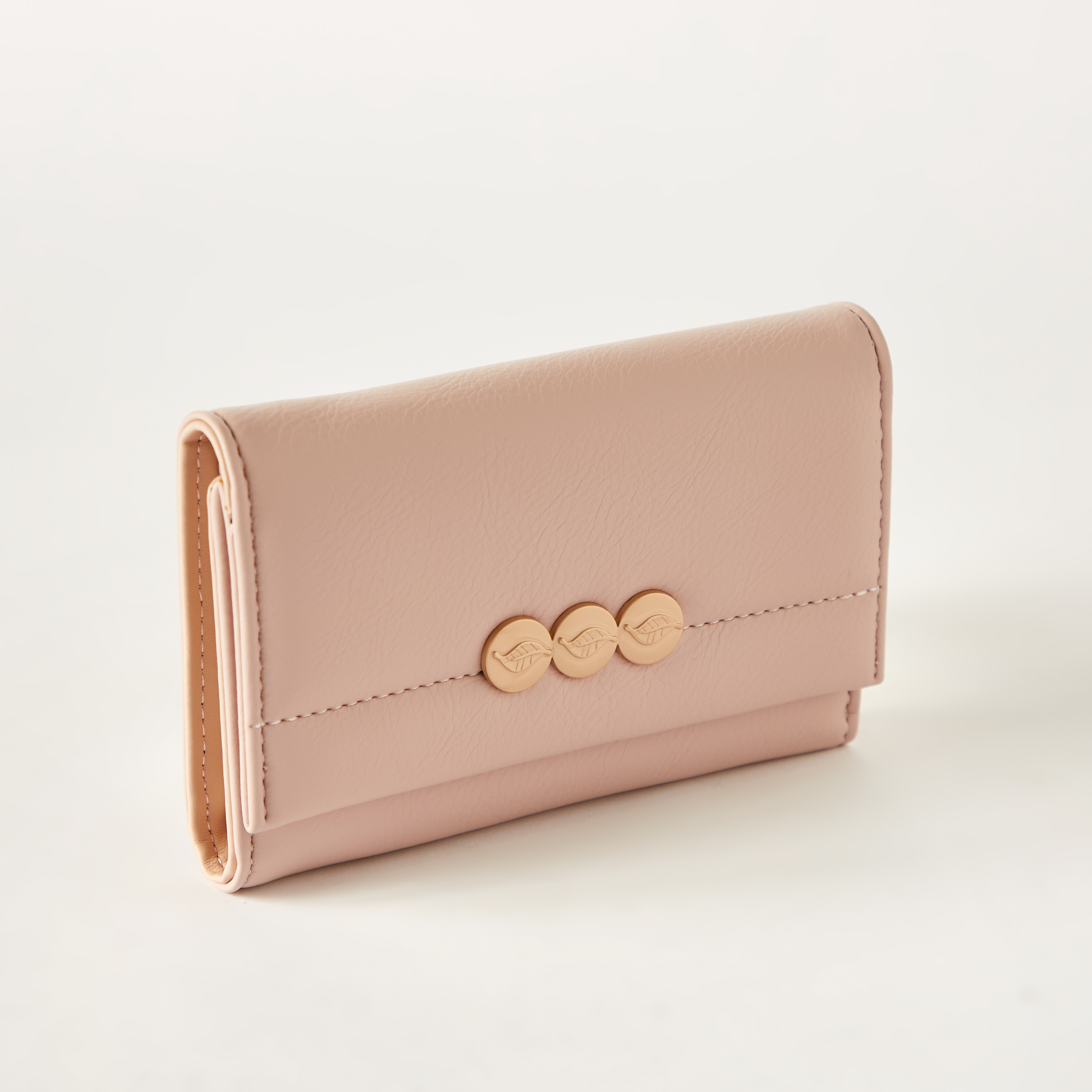 Sasha Solid Flap Wallet with Snap Button Closure-women-bagsandwallets-wallets-image-2