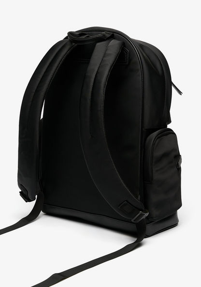 Duchini Solid Backpack with Zip Closure and Adjustable Straps-Men%27s Backpacks-image-3