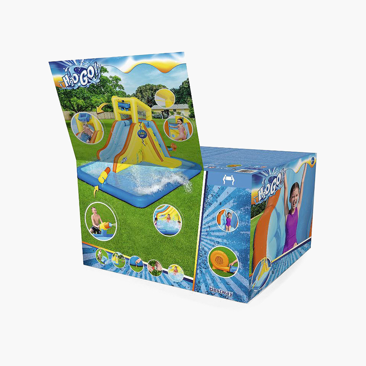 Buy Bestway Beachfront Water Park Bonanza Mega Pool with Slide ...