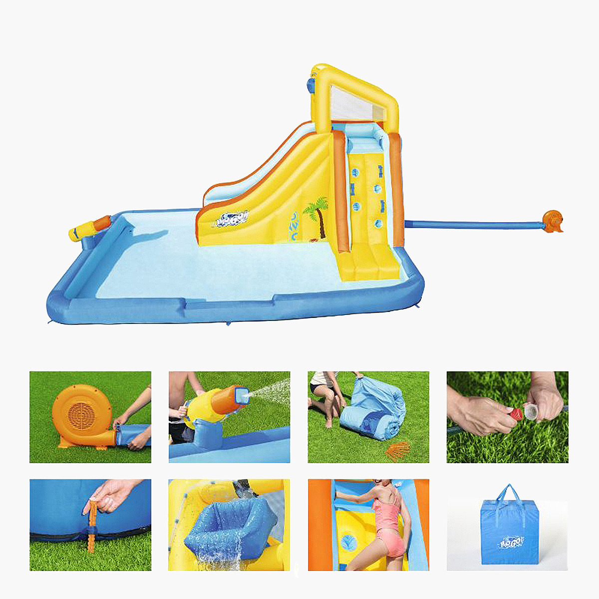 Buy Bestway Beachfront Water Park Bonanza Mega Pool with Slide ...