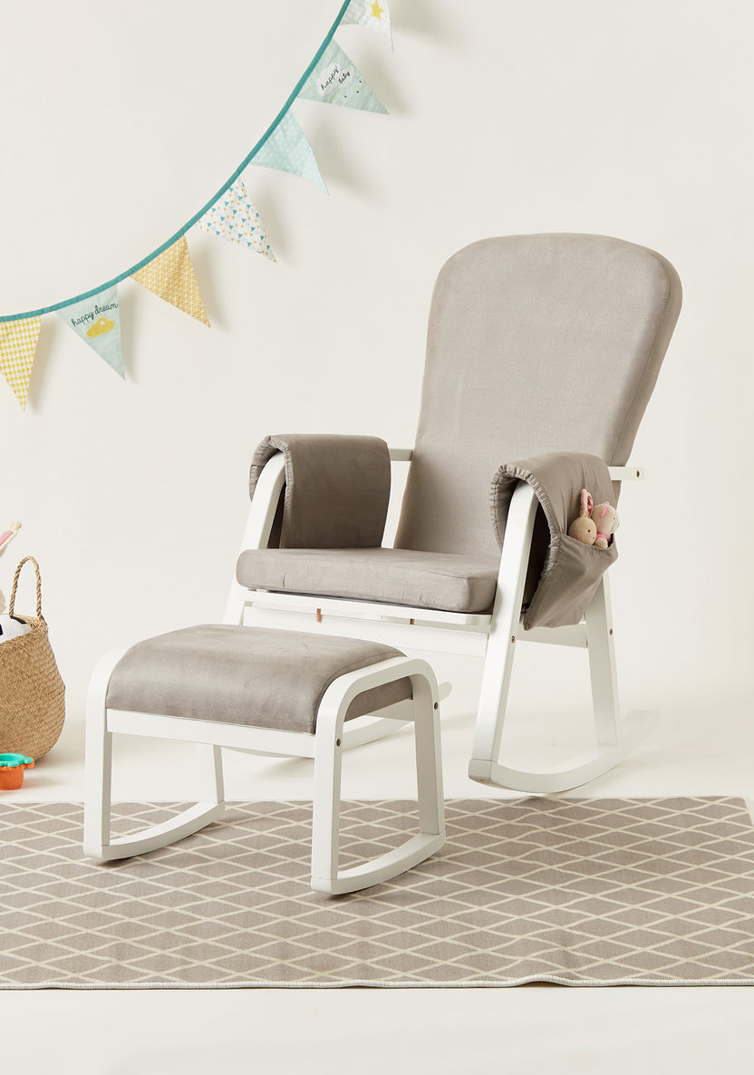 Giggles Upholstered Glider Chair with Ottoman-Rocking Chairs-image-0