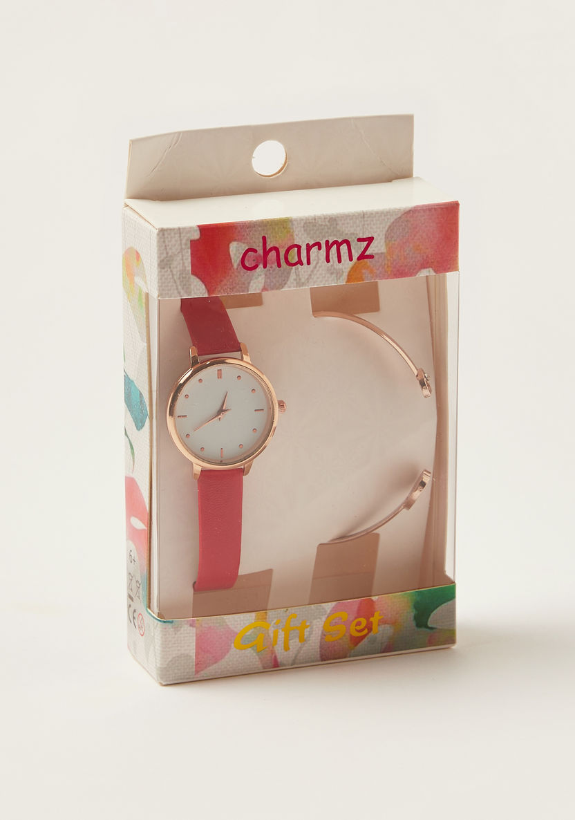 Charmz Round Dial Watch and Bracelet Set-Watches-image-4