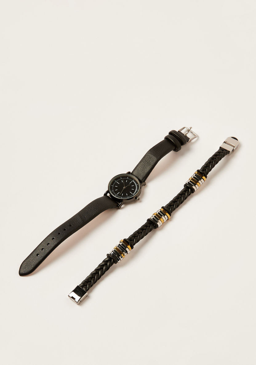 Charmz Round Dial Watch and Bracelet Set-Watches-image-0