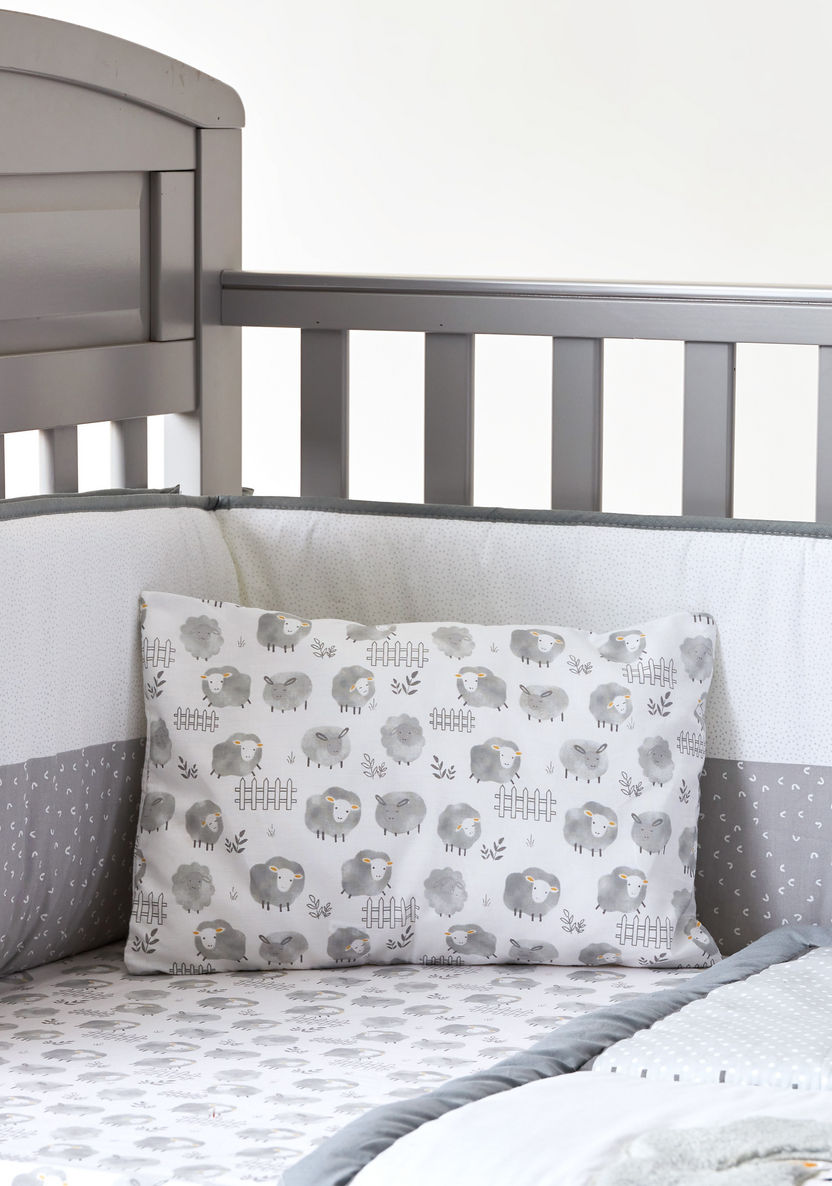 Juniors 5-Piece Little Sheep Embroidered Comforter Set - 83x106 cms-Baby Bedding-image-2