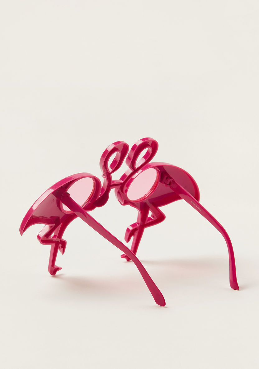 Charmz Glitter Textured Flamingo Party Sunglasses-Sunglasses-image-3