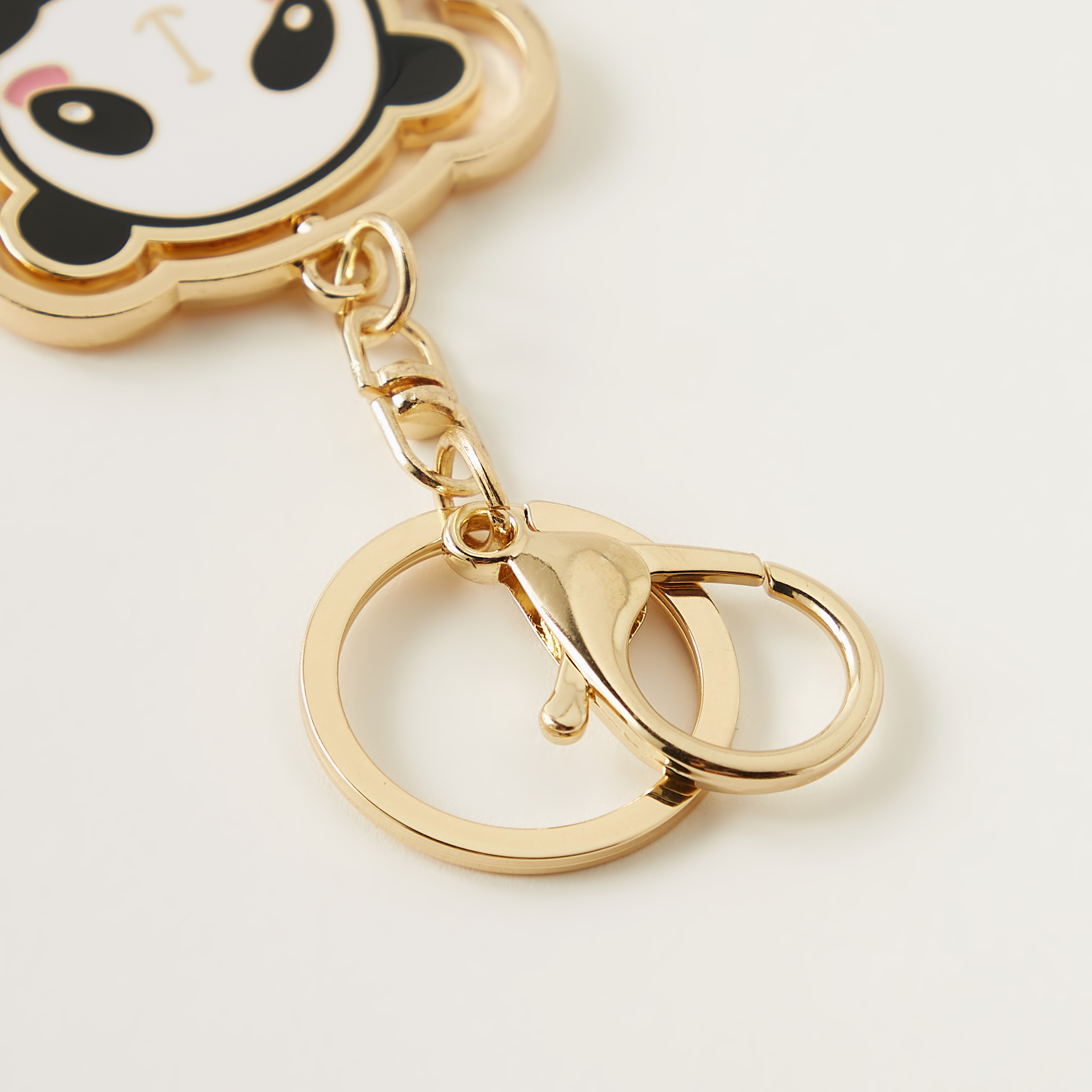 حلقة مفاتيح ميتاليك باندا ثلاثية الأبعاد مطلية بالمينا-girls-accessories-keyringsandbagcharms-image-2