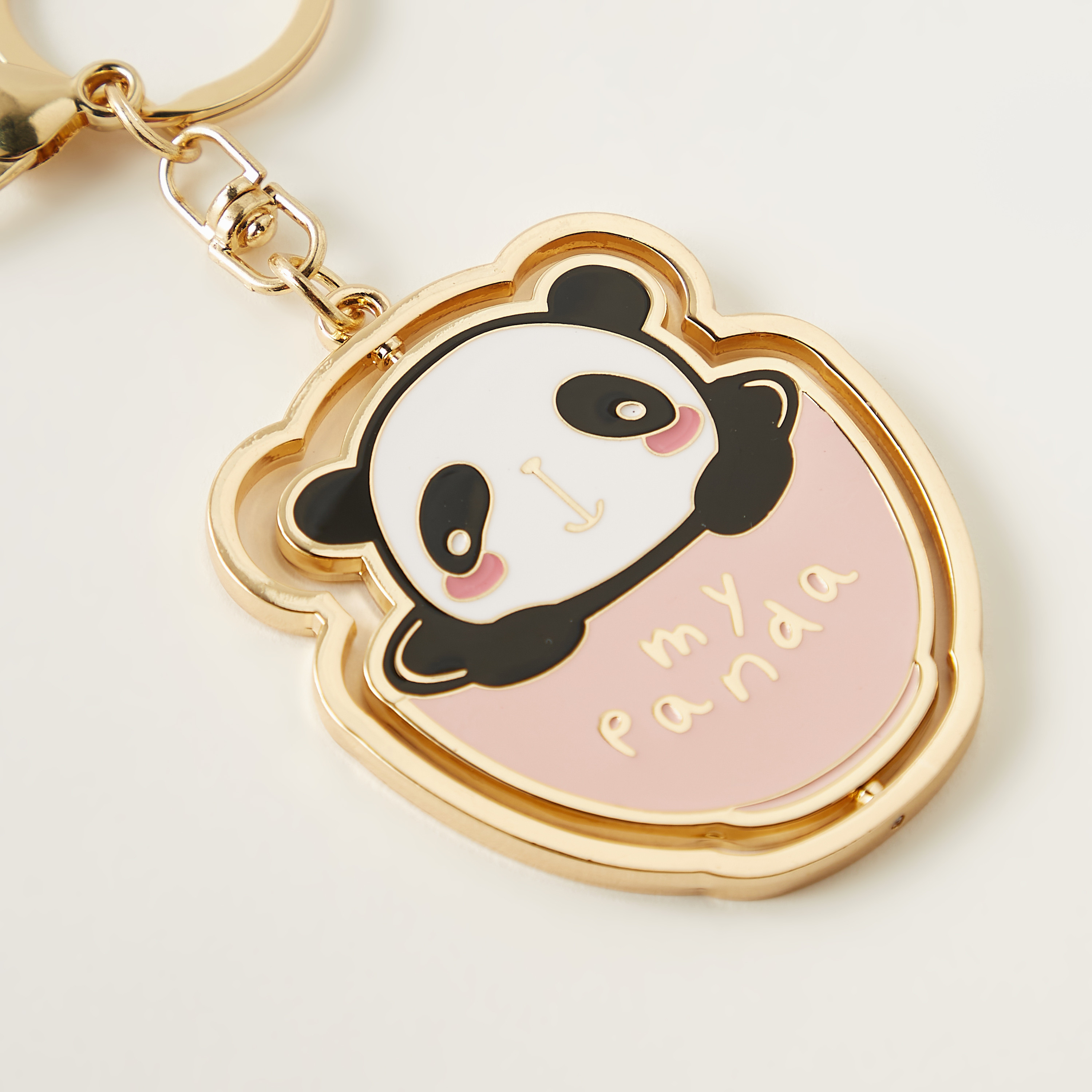 حلقة مفاتيح ميتاليك باندا ثلاثية الأبعاد مطلية بالمينا-girls-accessories-keyringsandbagcharms-image-3