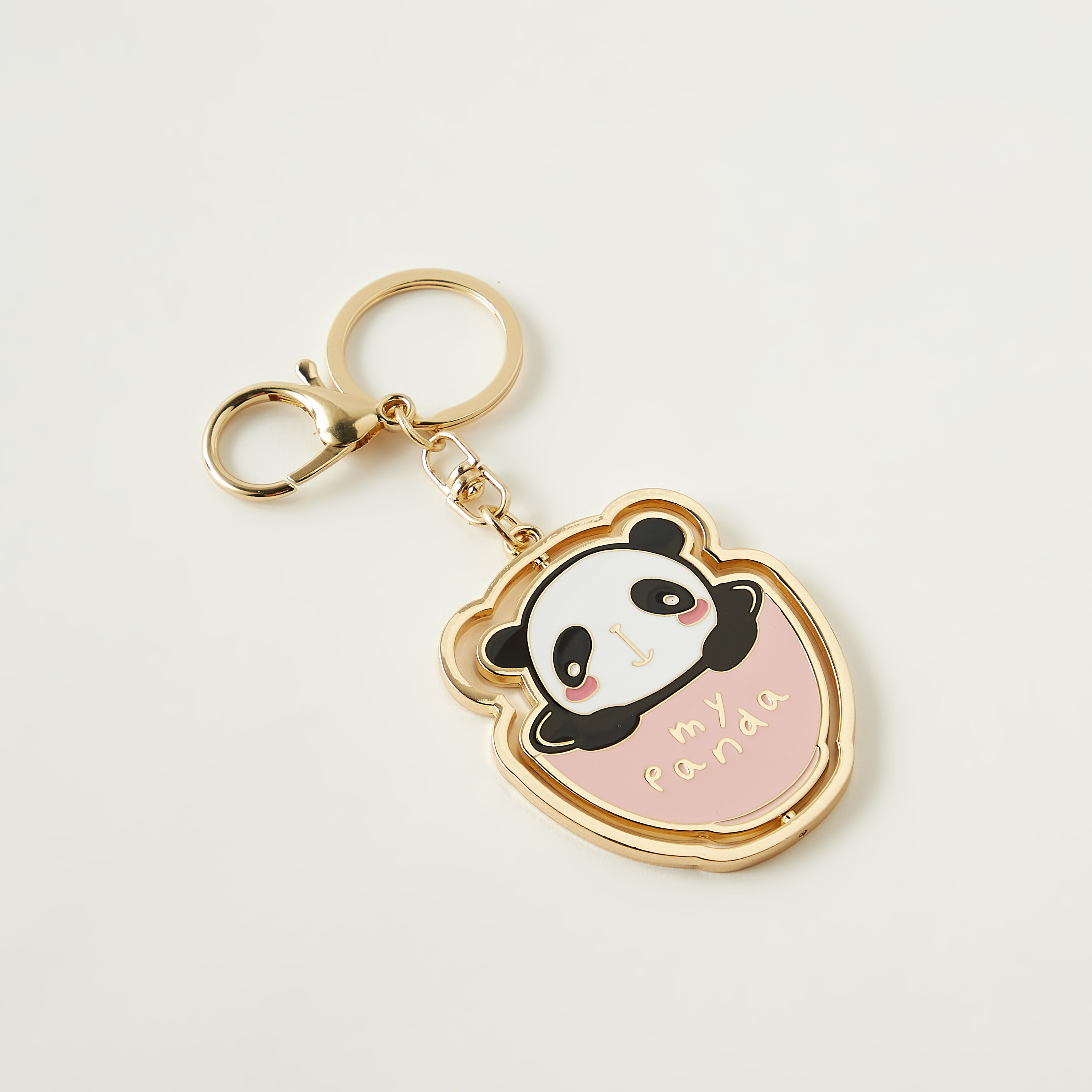 حلقة مفاتيح ميتاليك باندا ثلاثية الأبعاد مطلية بالمينا-girls-accessories-keyringsandbagcharms-image-4