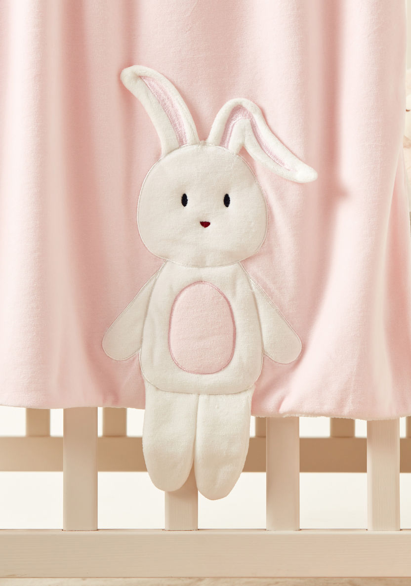 Juniors Rabbit Embroidered Blanket with 3D Applique Detail - 100x75 cms-Blankets and Throws-image-2