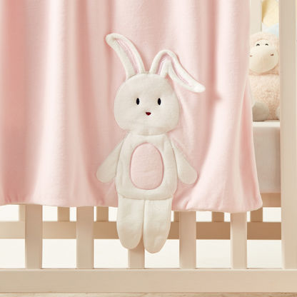 Juniors Rabbit Embroidered Blanket with 3D Applique Detail - 100x75 cms