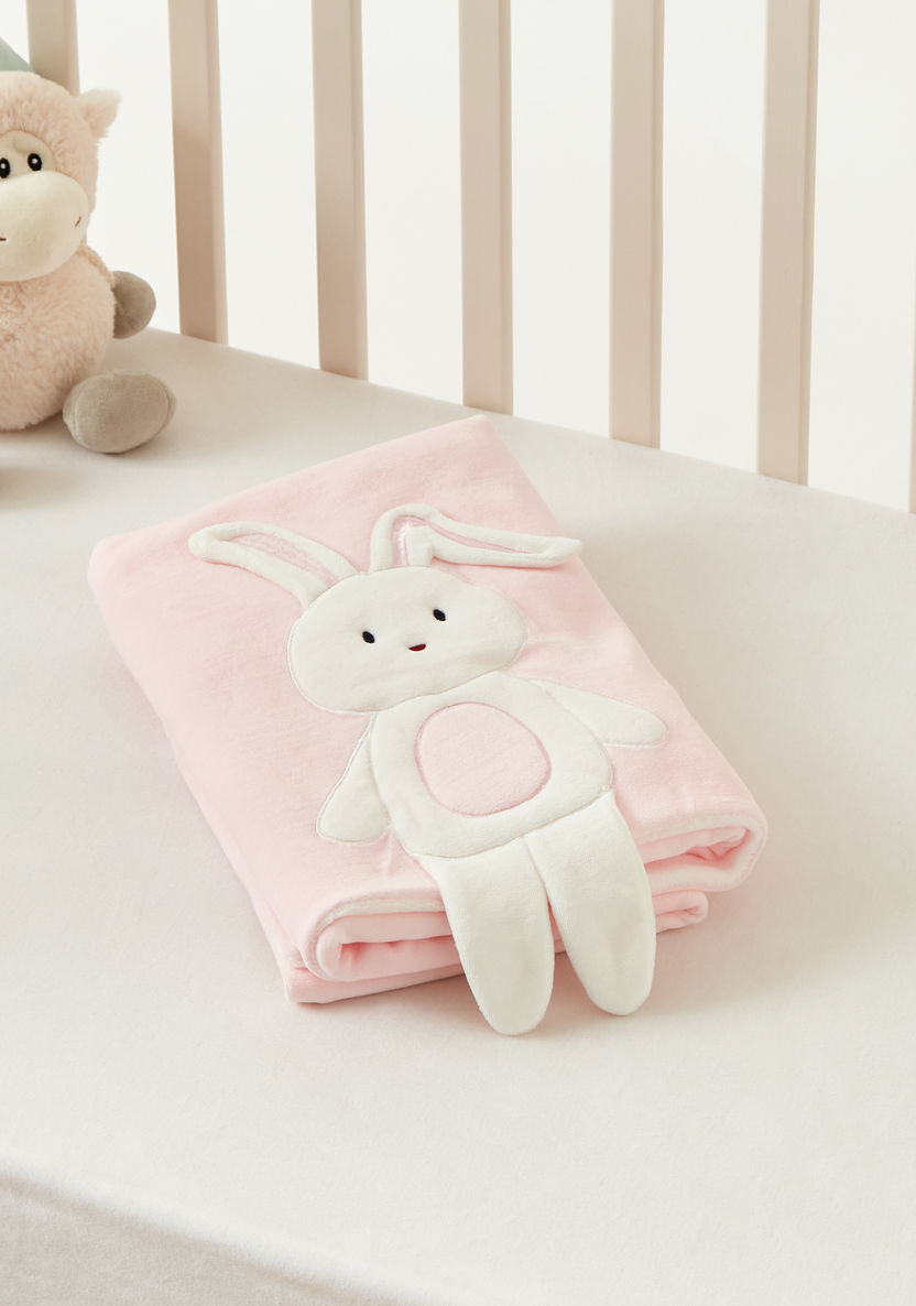 Juniors Rabbit Embroidered Blanket with 3D Applique Detail - 100x75 cms-Blankets and Throws-image-3