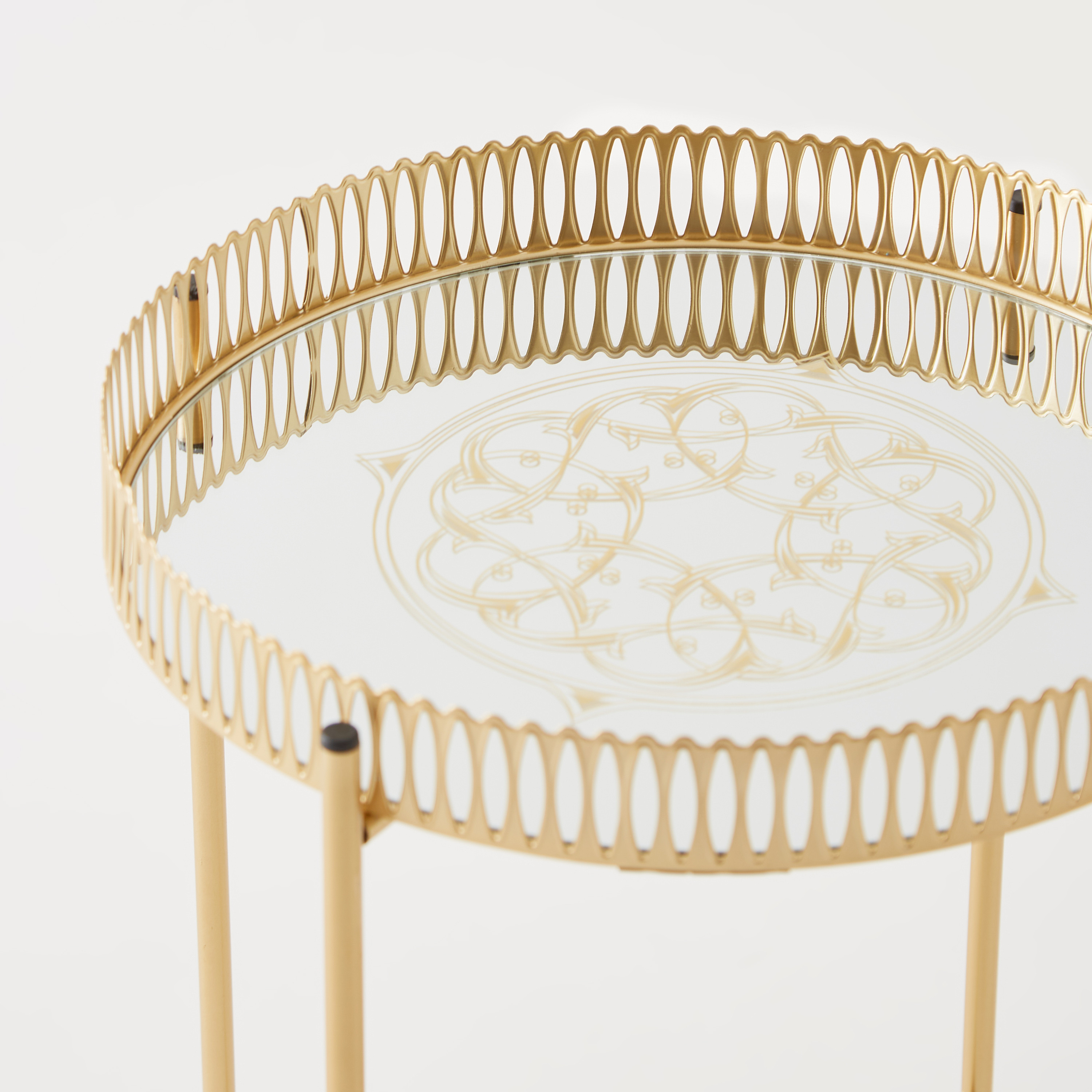 Metal Tray Top Accent Table - 42x42x47 cms-furniture-livingroom-sideandendtables-image-3