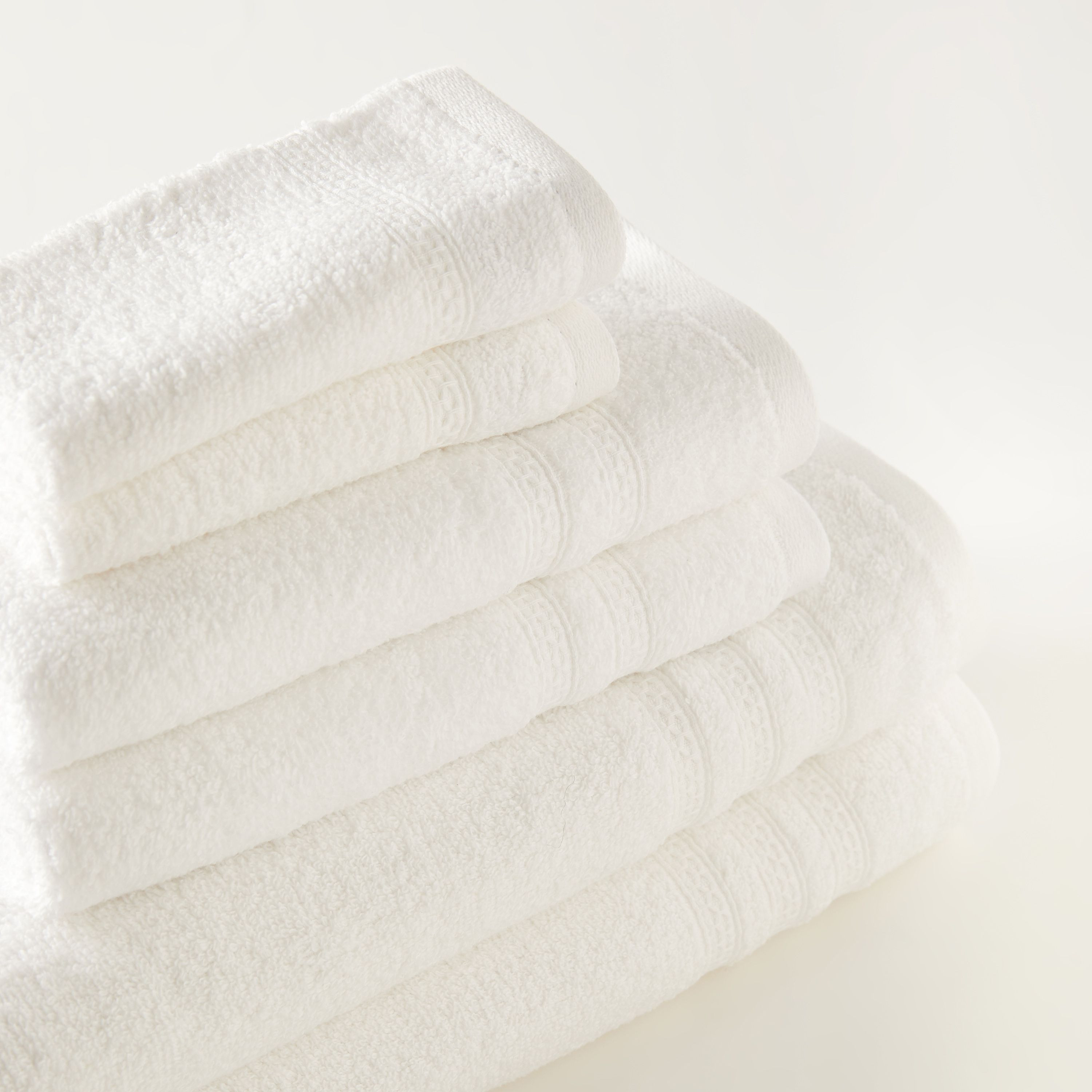 منشفة بارزة الملمس - طقم من 6 قطع -household-bathandlaundry-bathlinen-towels-image-2