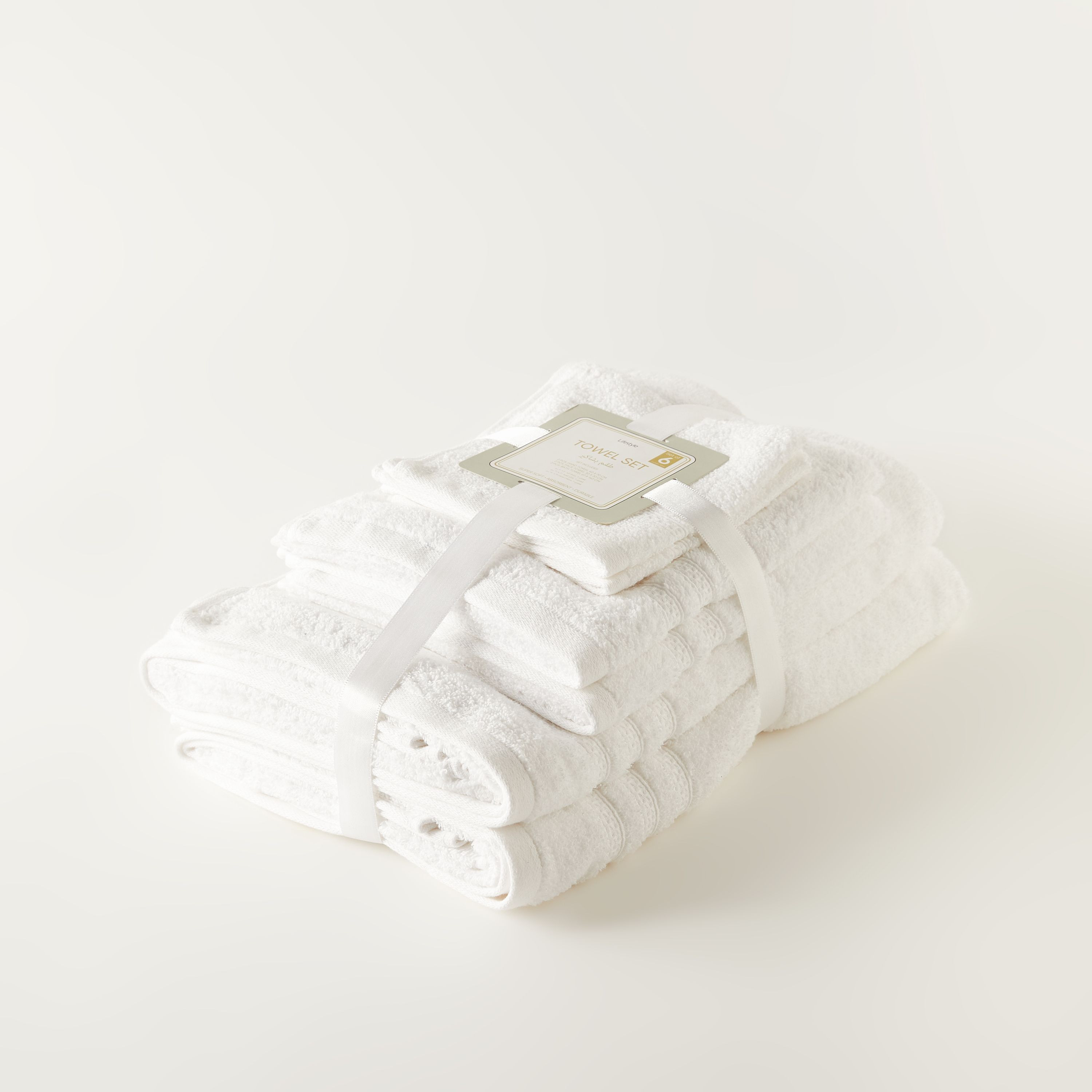 منشفة بارزة الملمس - طقم من 6 قطع -household-bathandlaundry-bathlinen-towels-image-4