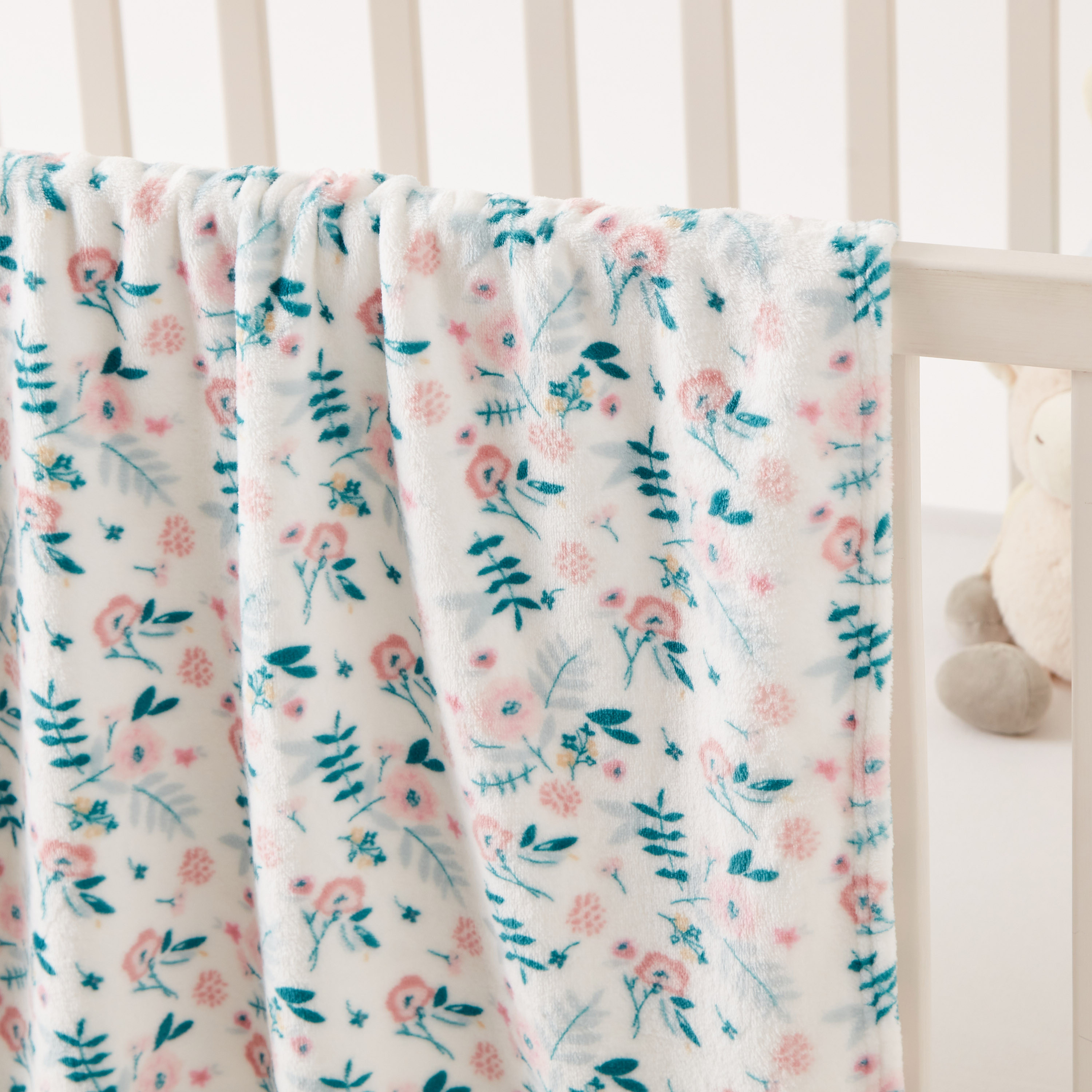 Juniors Floral Print Fleece Blanket - 75x100 cms-baby-nursery-blanketsandswaddles-blanketsandquilts-image-2