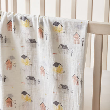 Giggles House Print Swaddle Blanket-Swaddles and Sleeping Bags-image-1