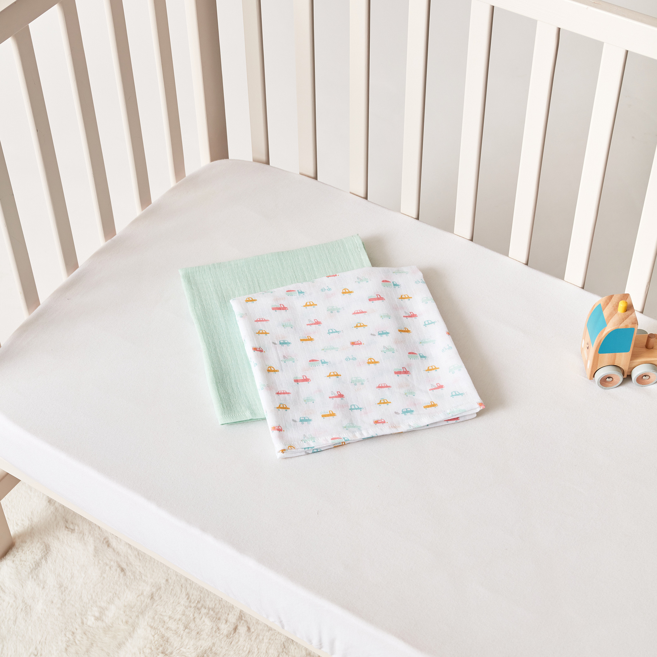 Juniors 2-Piece Swaddle Blanket Set - 100x100 cms-baby-nursery-blanketsandswaddles-swaddlesandsleepingbags-image-4