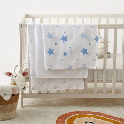 Juniors 3-Piece Assorted Muslin Swaddle Blanket Set - 100x100 cms-Swaddles and Sleeping Bags-image-0