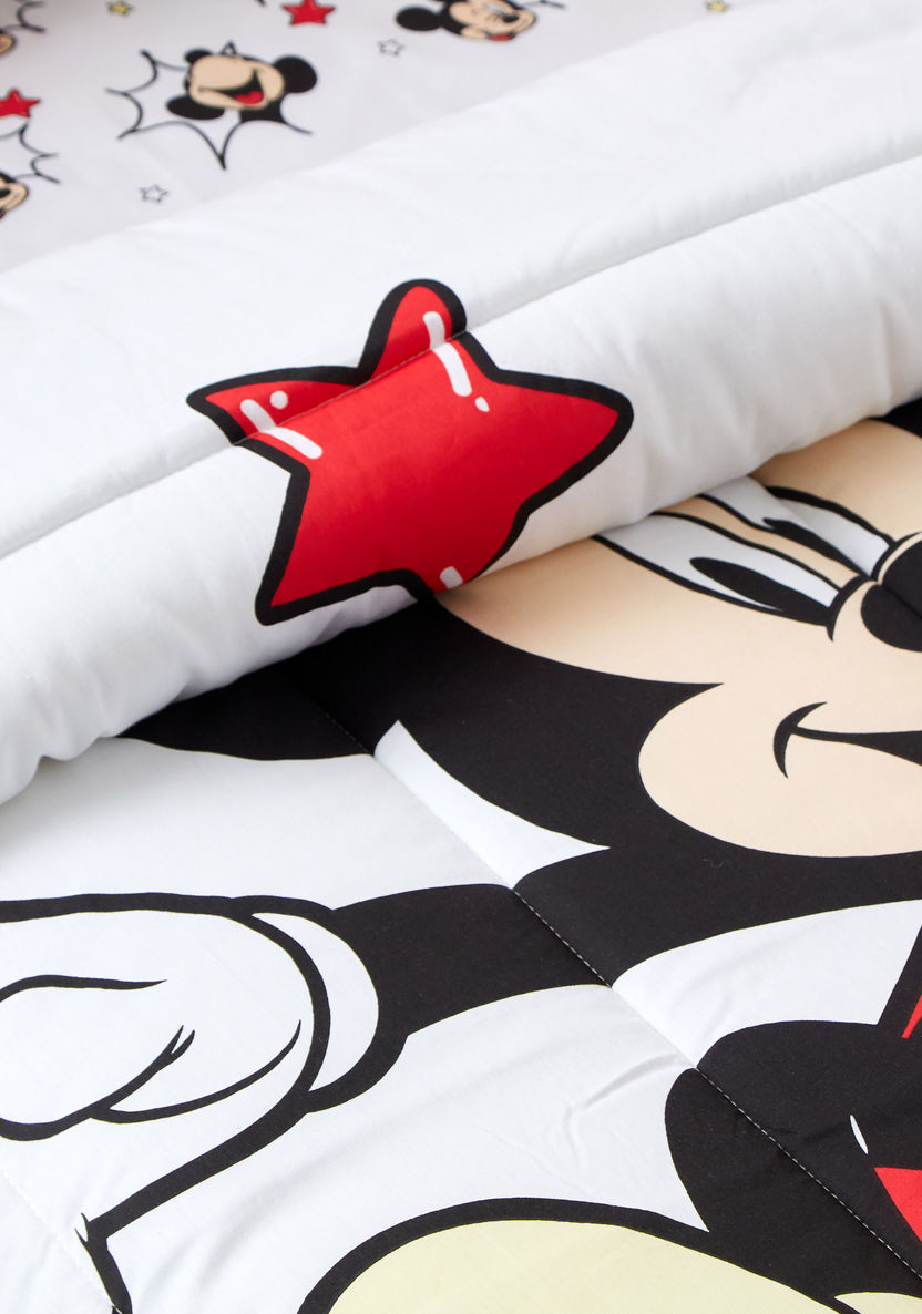 Disney Mickey Mouse Print 3-Piece Toddler Comforter Set - 140x180 cms-Toddler Bedding-image-1