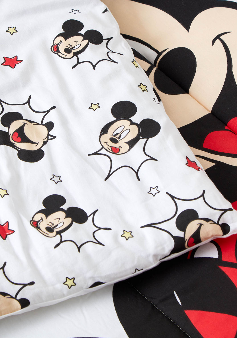 Disney Mickey Mouse Print 3-Piece Toddler Comforter Set - 140x180 cms-Toddler Bedding-image-6