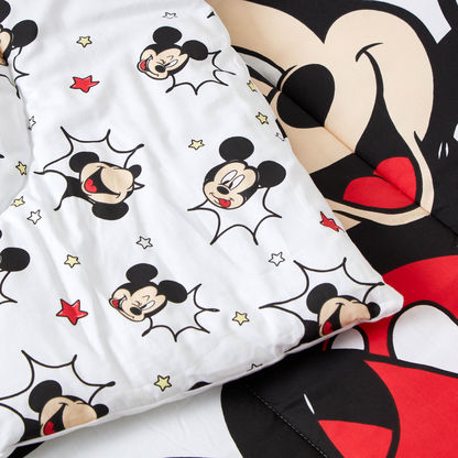 Disney Mickey Mouse Print 3-Piece Toddler Comforter Set - 140x180 cms