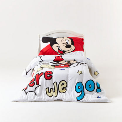 Disney Mickey Mouse Print 3-Piece Toddler Comforter Set - 140x180 cms
