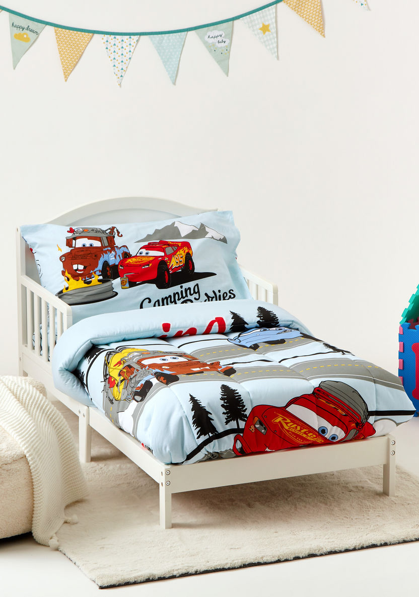 Disney Cars Print 3-Piece Toddler Comforter Set - 140x180 cms-Toddler Bedding-image-0