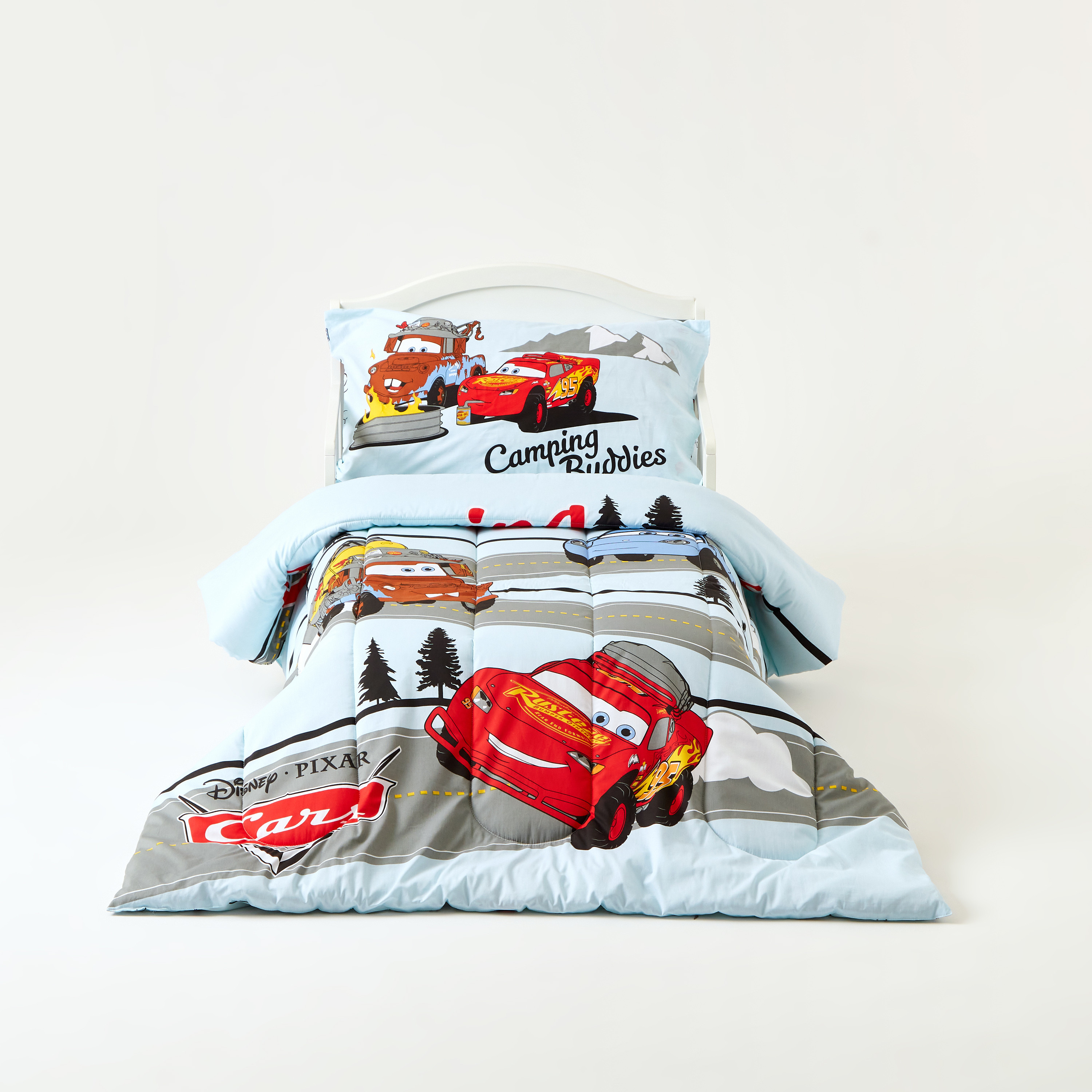 طقم لحاف أطفال 3 قطع بطبعات كارز من ديزني - 140x180 سم-baby-nursery-toddlerbedding-image-7
