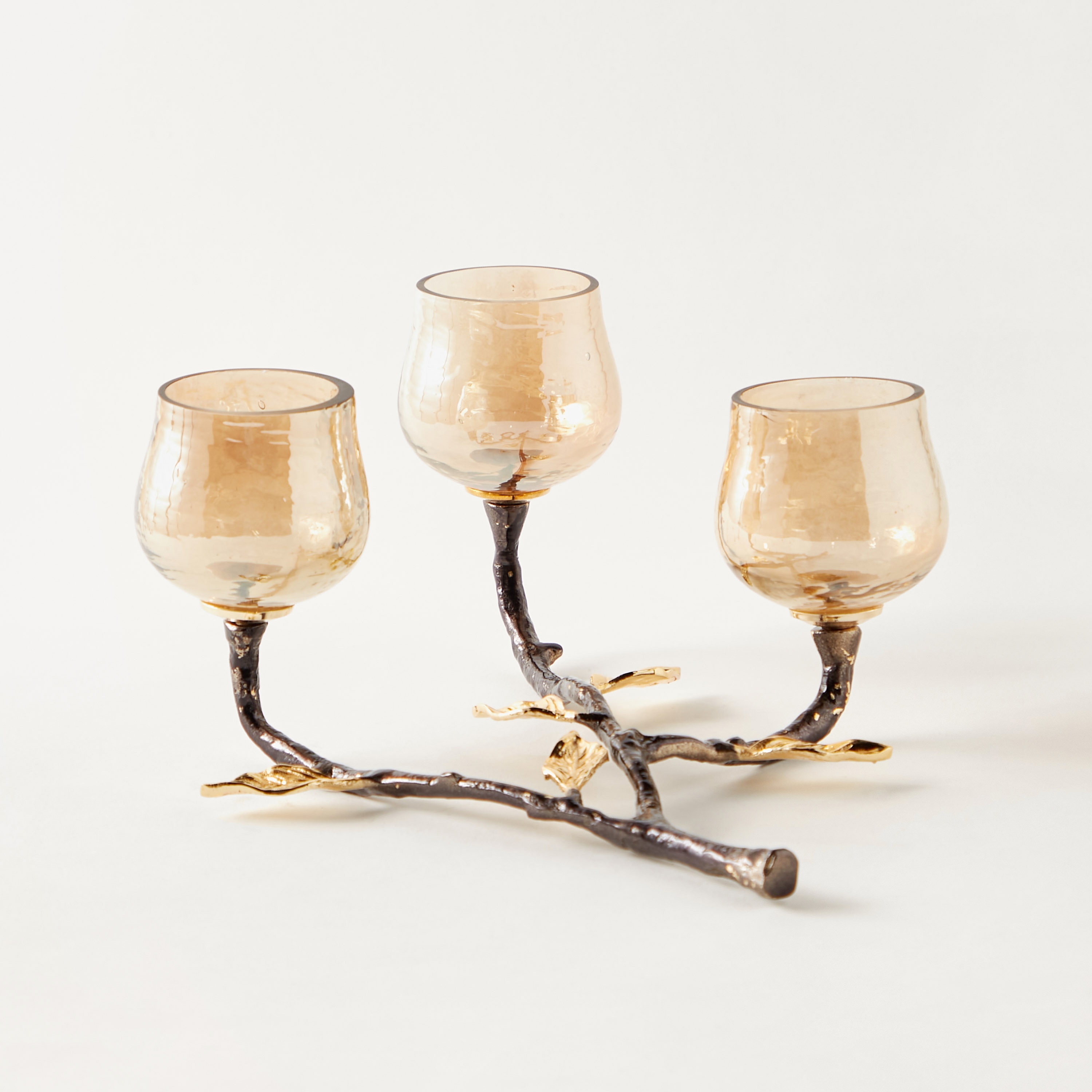 Leaf Accented Tealight Holder-household-decor-candleholdersandlanterns-image-1