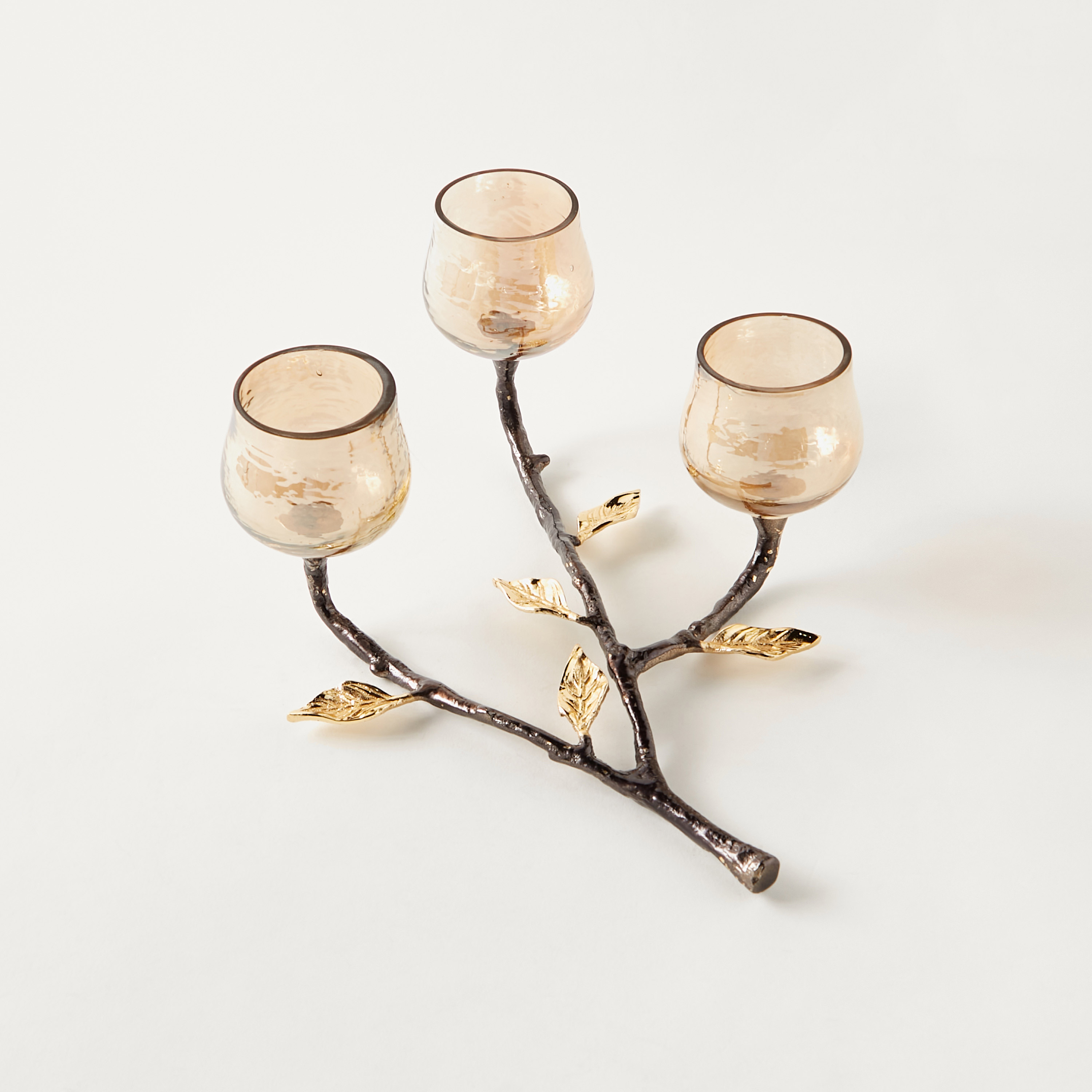Leaf Accented Tealight Holder-household-decor-candleholdersandlanterns-image-2