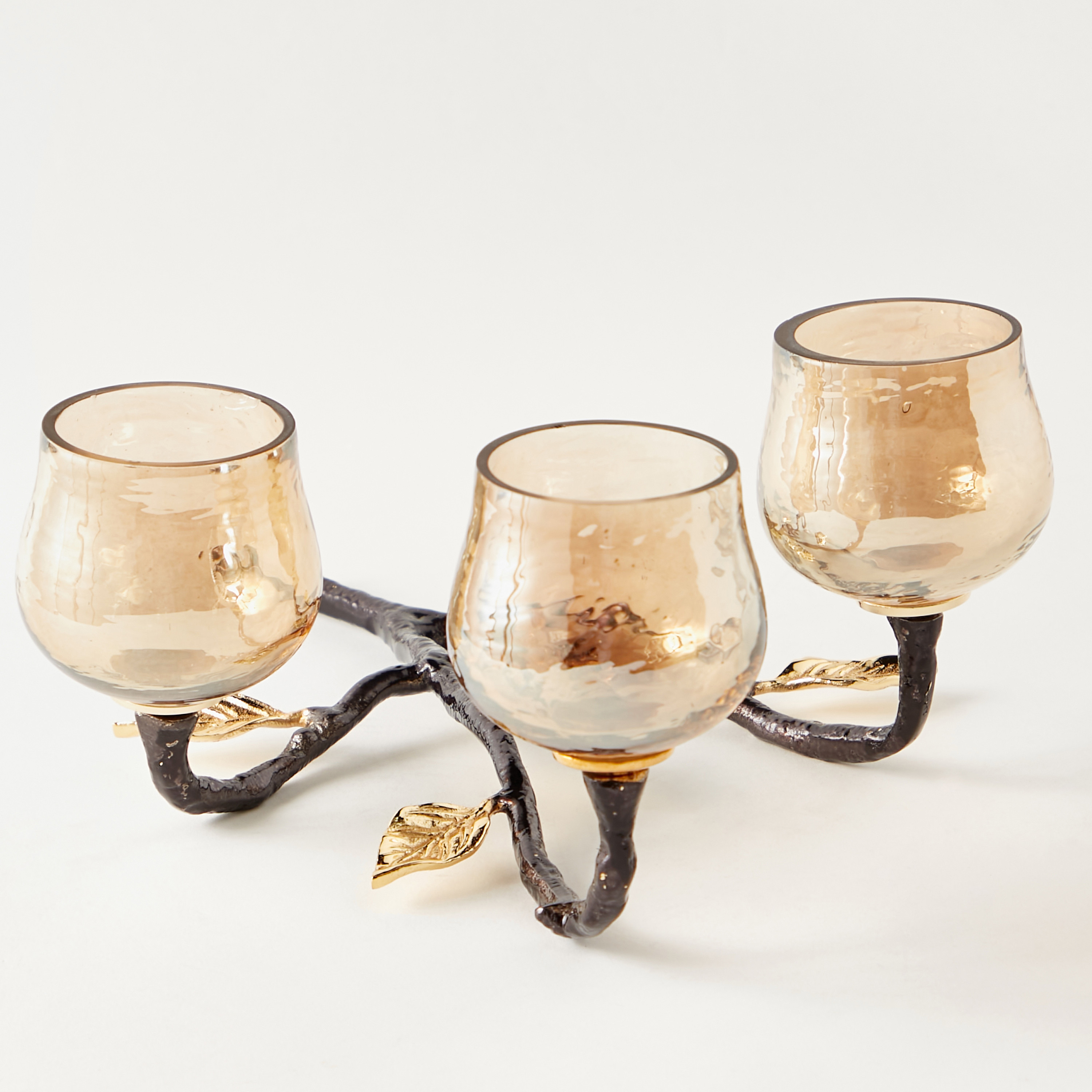 Leaf Accented Tealight Holder-household-decor-candleholdersandlanterns-image-4