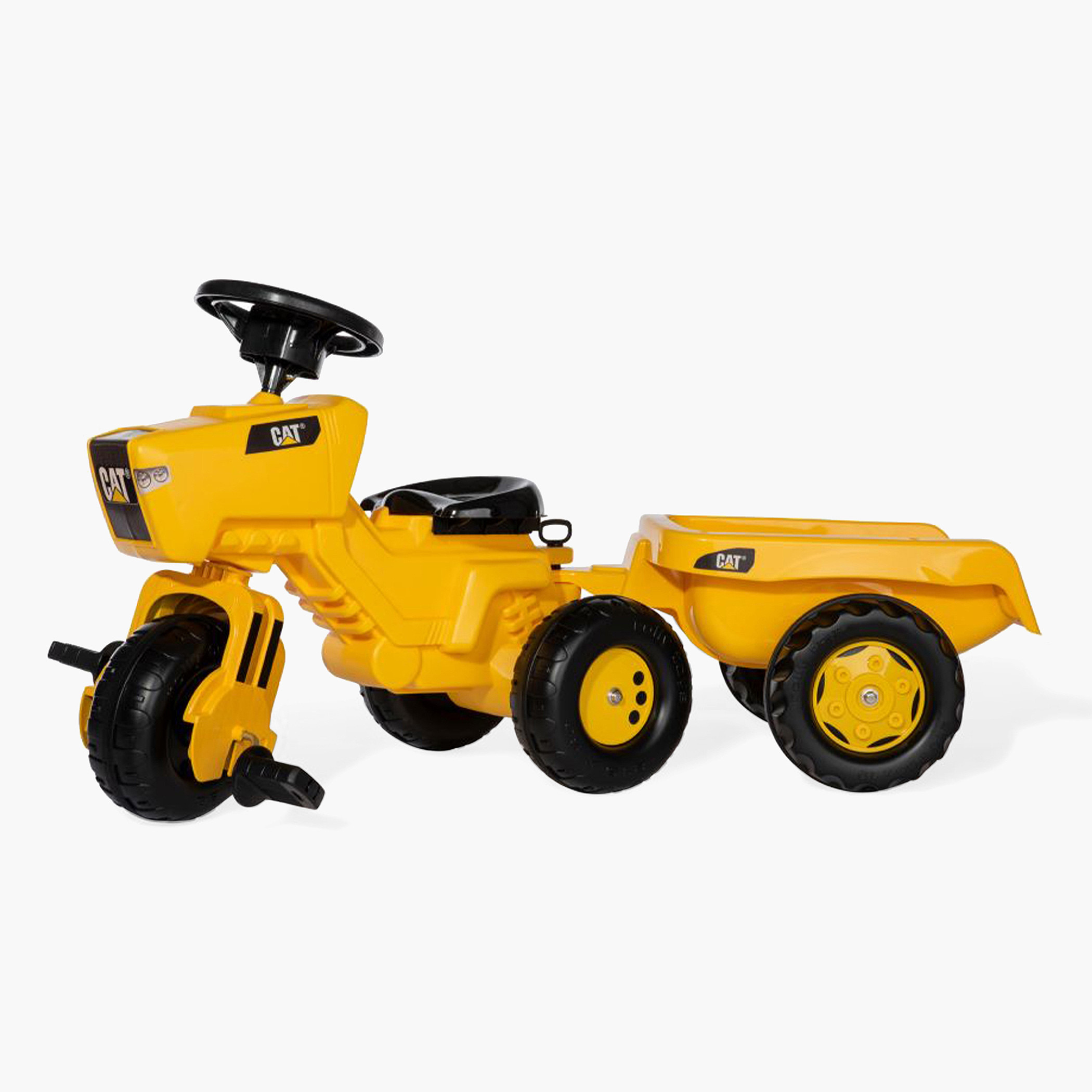 Rolly Toys 3-Wheeler CAT Ride-On Tractor with Trailer-toys-outdoor-bikesandrideons-manualrideons-image-1