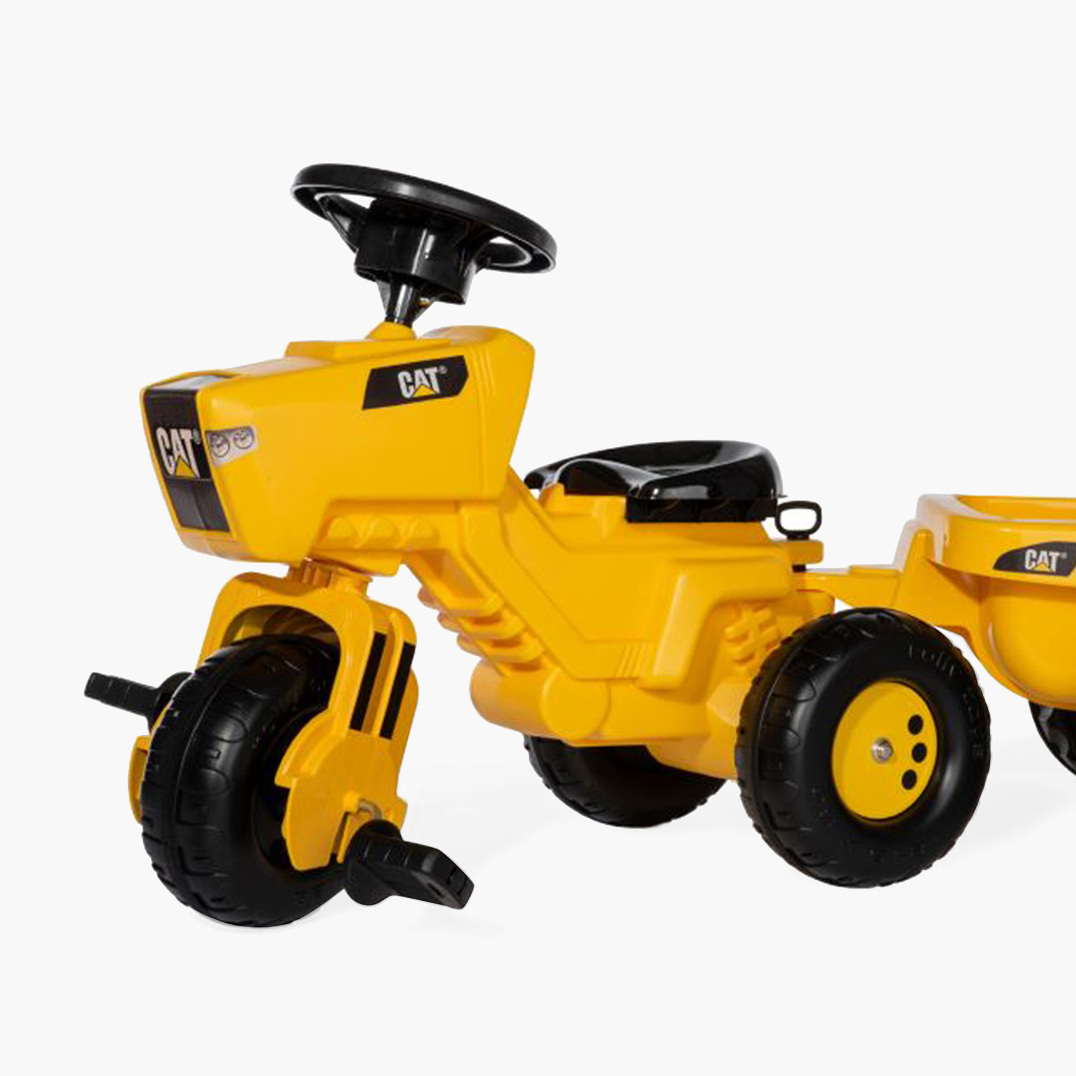 Rolly Toys 3-Wheeler CAT Ride-On Tractor with Trailer-toys-outdoor-bikesandrideons-manualrideons-image-2