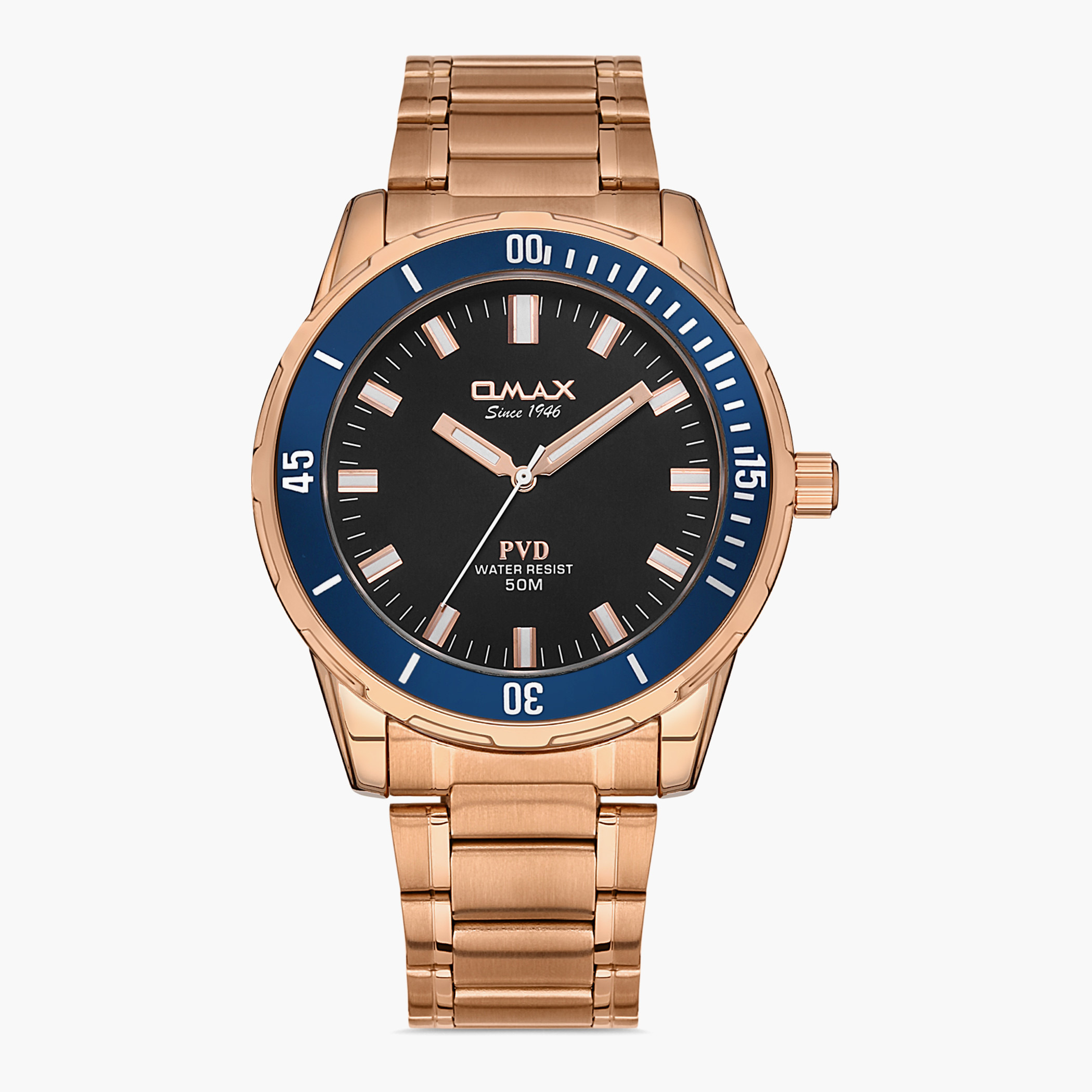 Omax Men Rose Gold Strap Analog Watch - 00DFS001U012-men-watchesandjewellery-watches-image-1