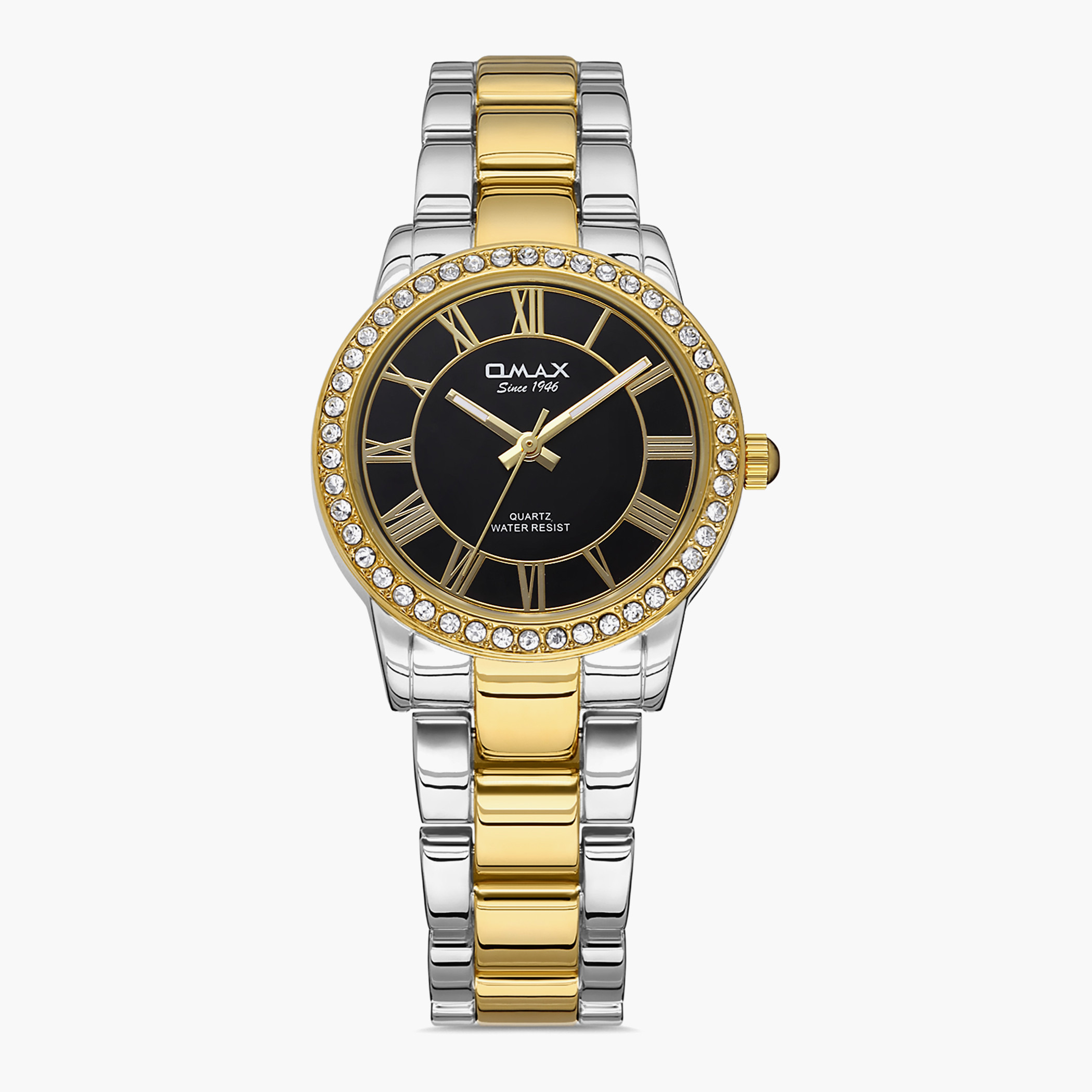 ساعة اوماكس التناظرية للنساء بسوار فضي وذهبي - 00JED022N001-women-watchesandjewellery-watches-image-1