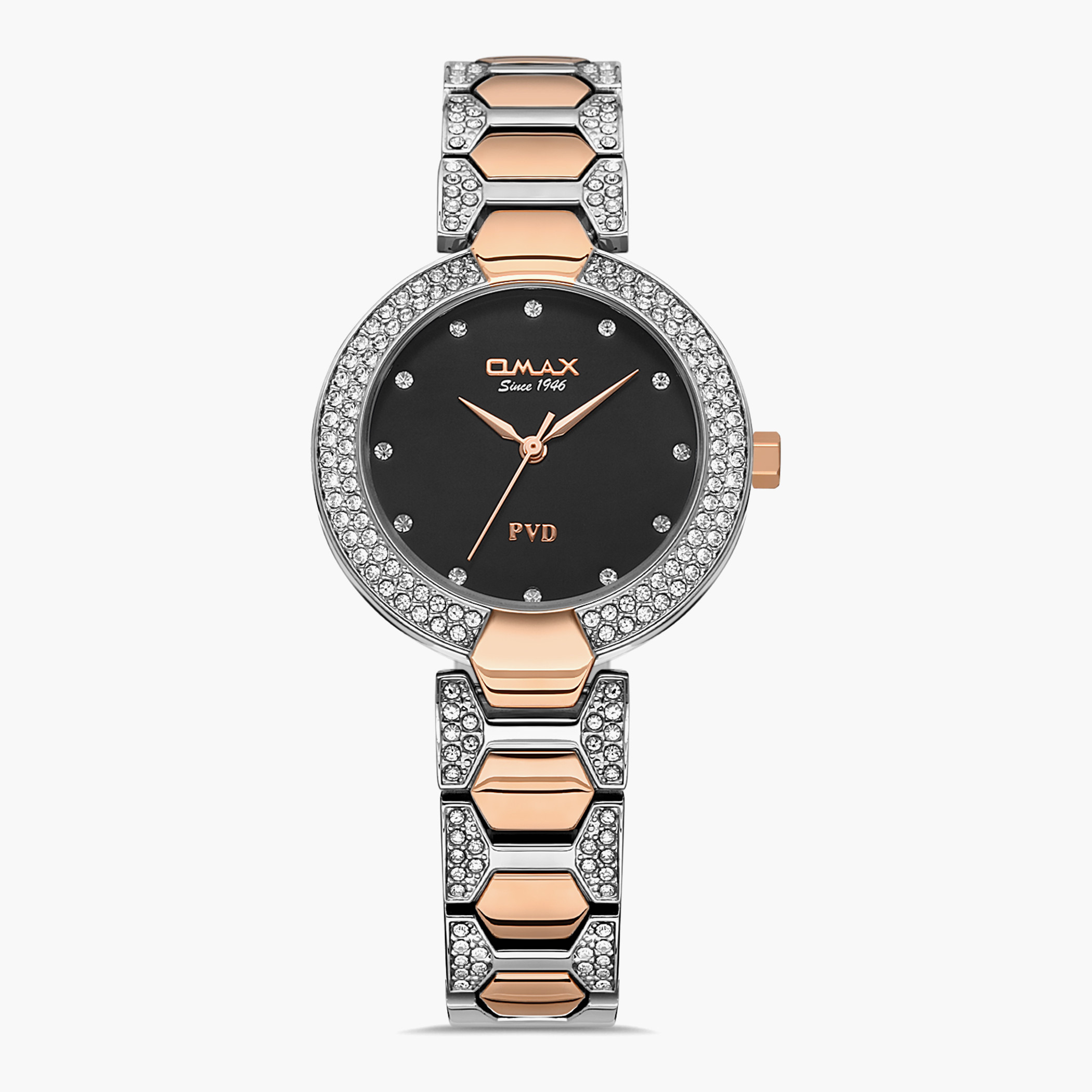 ساعة اوماكس التناظرية للنساء بسوار فضي وذهبي بعقارب - 00JSS004N001-women-watchesandjewellery-watches-image-9
