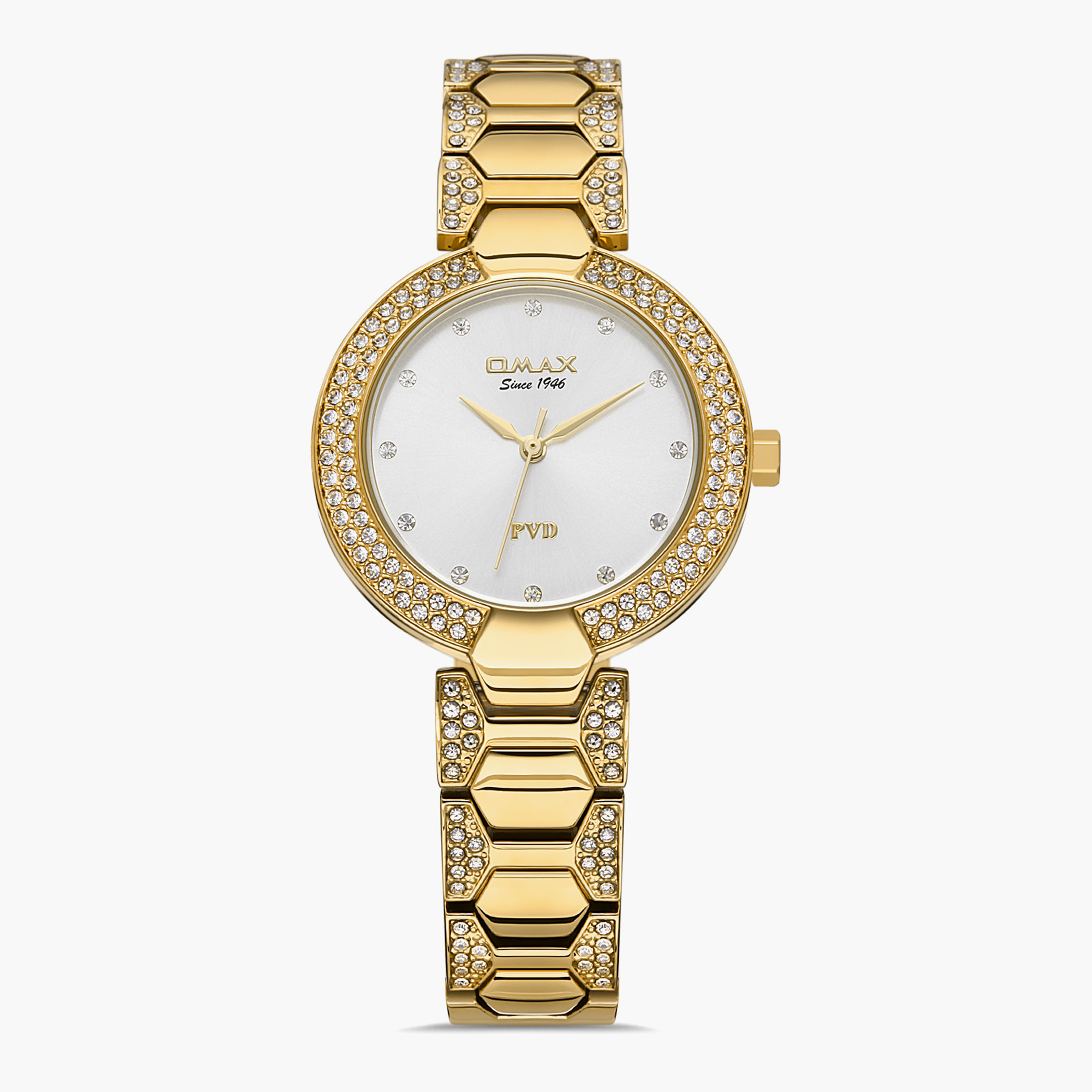 Omax Women Silver & Gold Strap Analog Watch - 00JSS004N001-women-watchesandjewellery-watches-image-1